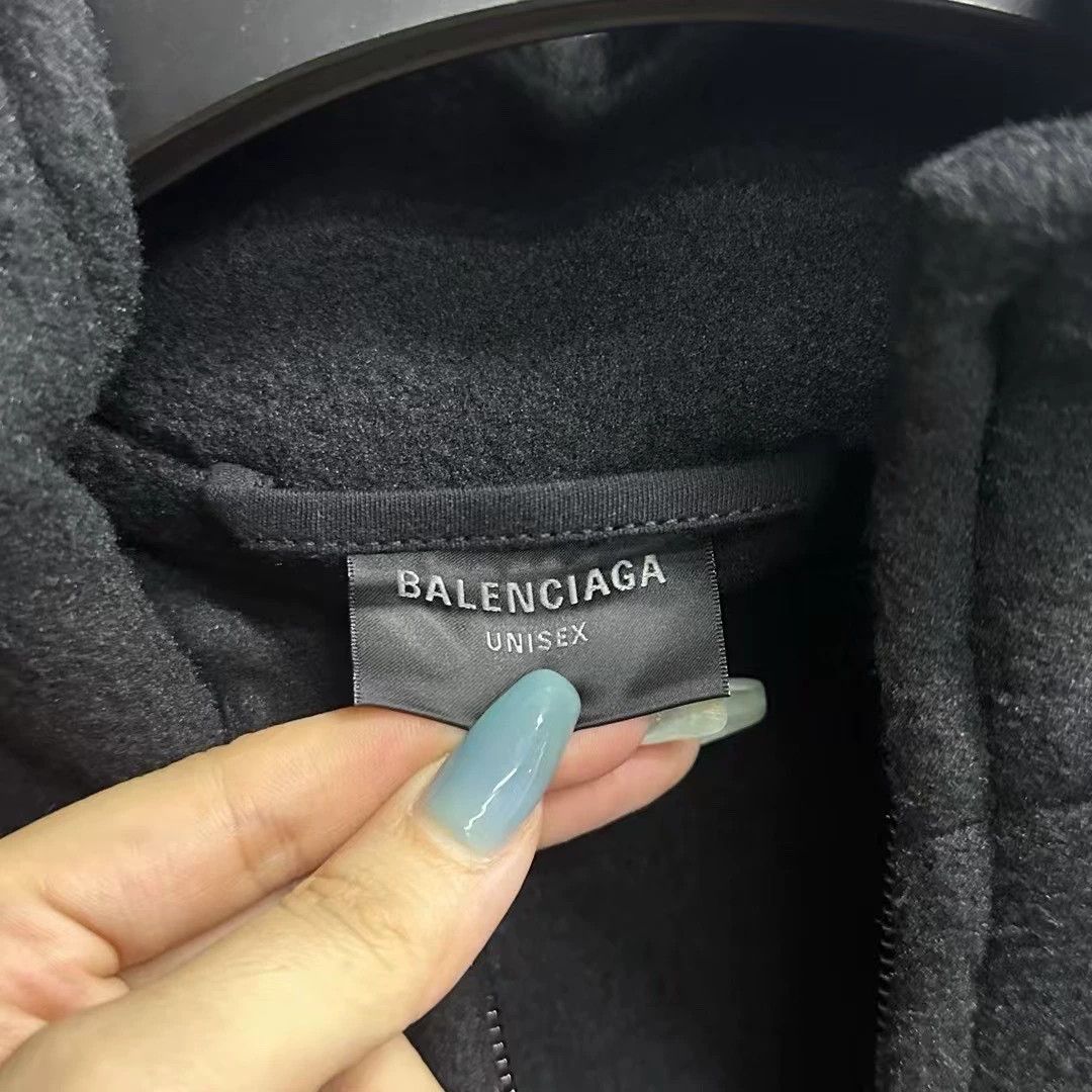 Balenciaga Balenciaga Black Logo Zip Jacket - dmc Size US S / EU 44-46 / 1 - 3 Thumbnail