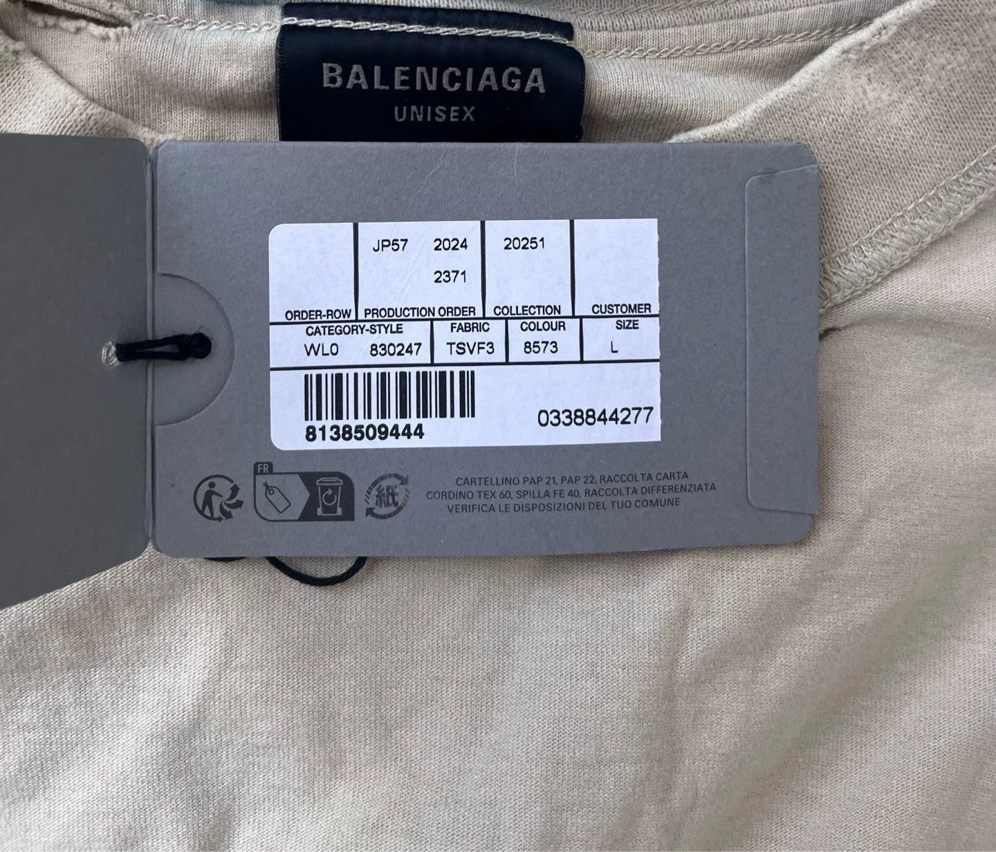 Balenciaga Balenciaga SS25 Logo Loose Short Sleeve T-shirt - dmc Size US L / EU 52-54 / 3 - 3 Thumbnail
