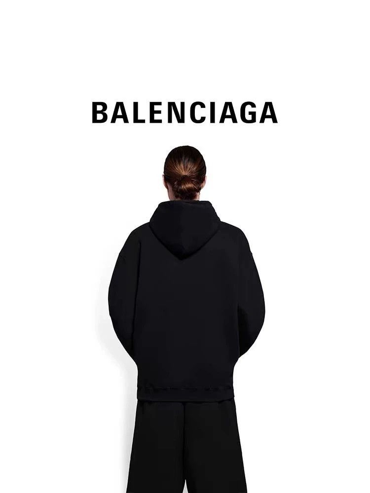 Balenciaga Balenciaga Blue Embroidered Hoodie - dmc Size US M / EU 48-50 / 2 - 4 Thumbnail