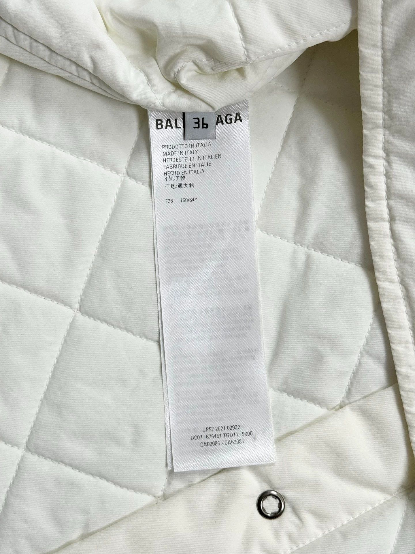 Balenciaga Balenciaga Embroidered Logo Cotton Coat - dmc Size US XS / EU 42 / 0 - 7 Thumbnail