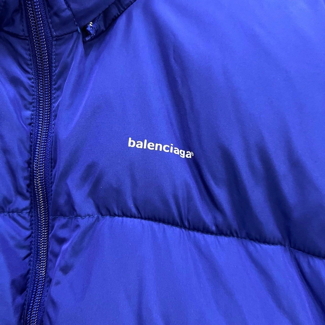Balenciaga Balenciaga Blue Logo Puffer Jacket - dmc Size US M / EU 48-50 / 2 - 3 Thumbnail