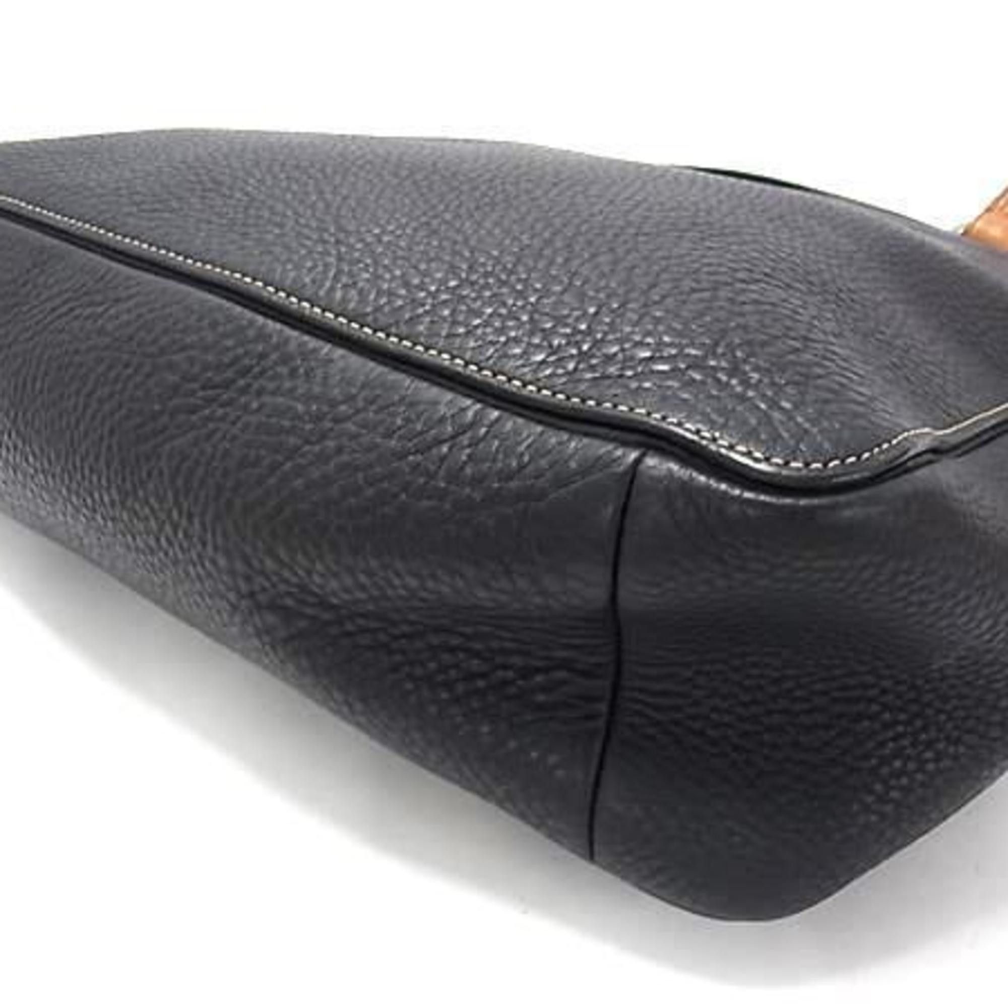 Coach COACH Shoulder Bag 10132 Black/Brown Leather Women's Size ONE SIZE - 5 Thumbnail