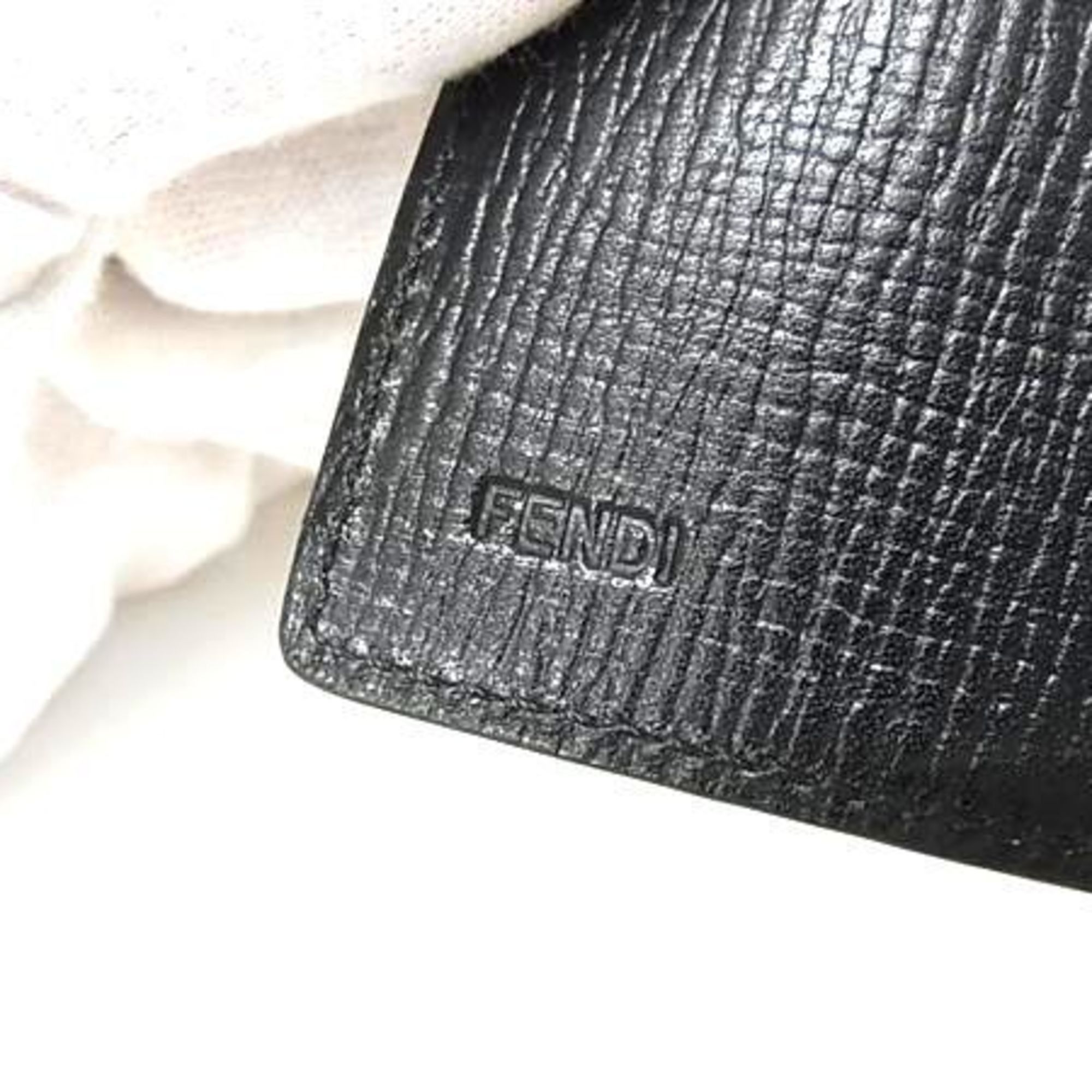 Fendi FENDI Zucca Key Case 8AP079 Black Leather 6-Ring for Men and Women Size ONE SIZE - 2 Thumbnail