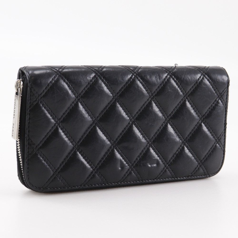Chanel Chanel Chanel Paris New York Line Lambskin Long Wallet Leather Long Wallet DUTY FREE for USA Size ONE SIZE - 3 Thumbnail