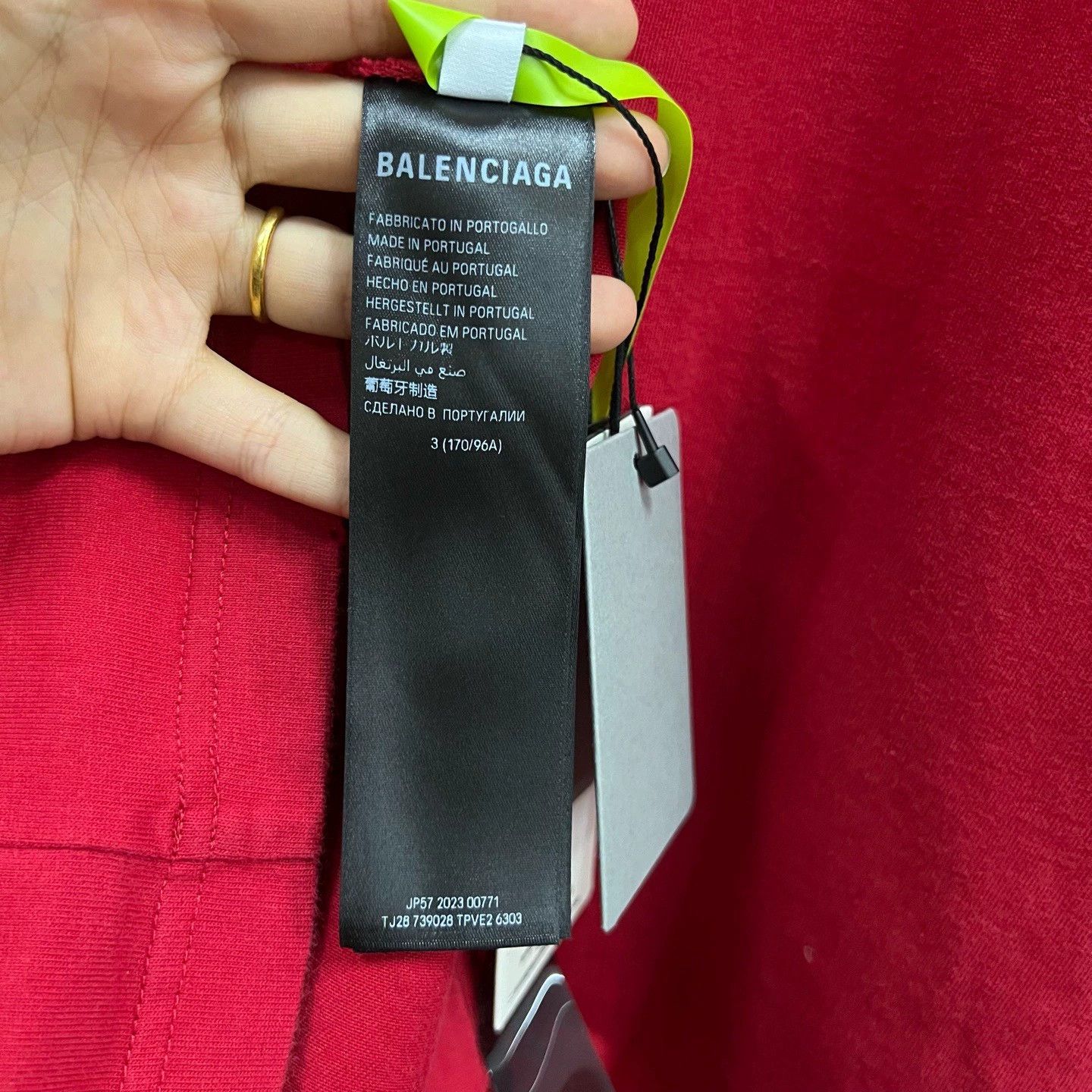 Balenciaga Balenciaga Overlay Logo Short Sleeve Tee - dmc Size US S / EU 44-46 / 1 - 3 Thumbnail