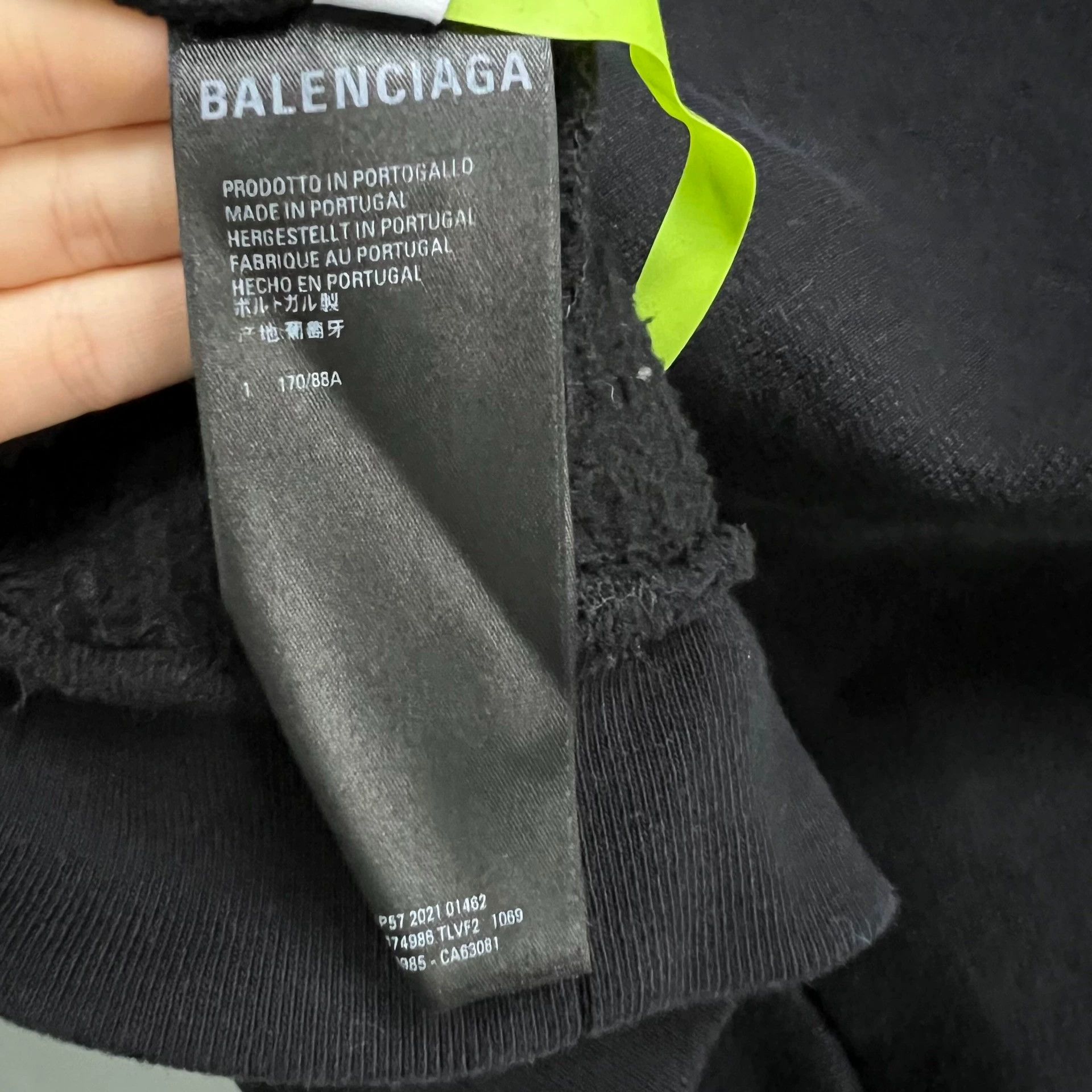 Balenciaga Balenciaga Black Logo Print Hoodie - dmc Size US XS / EU 42 / 0 - 3 Thumbnail