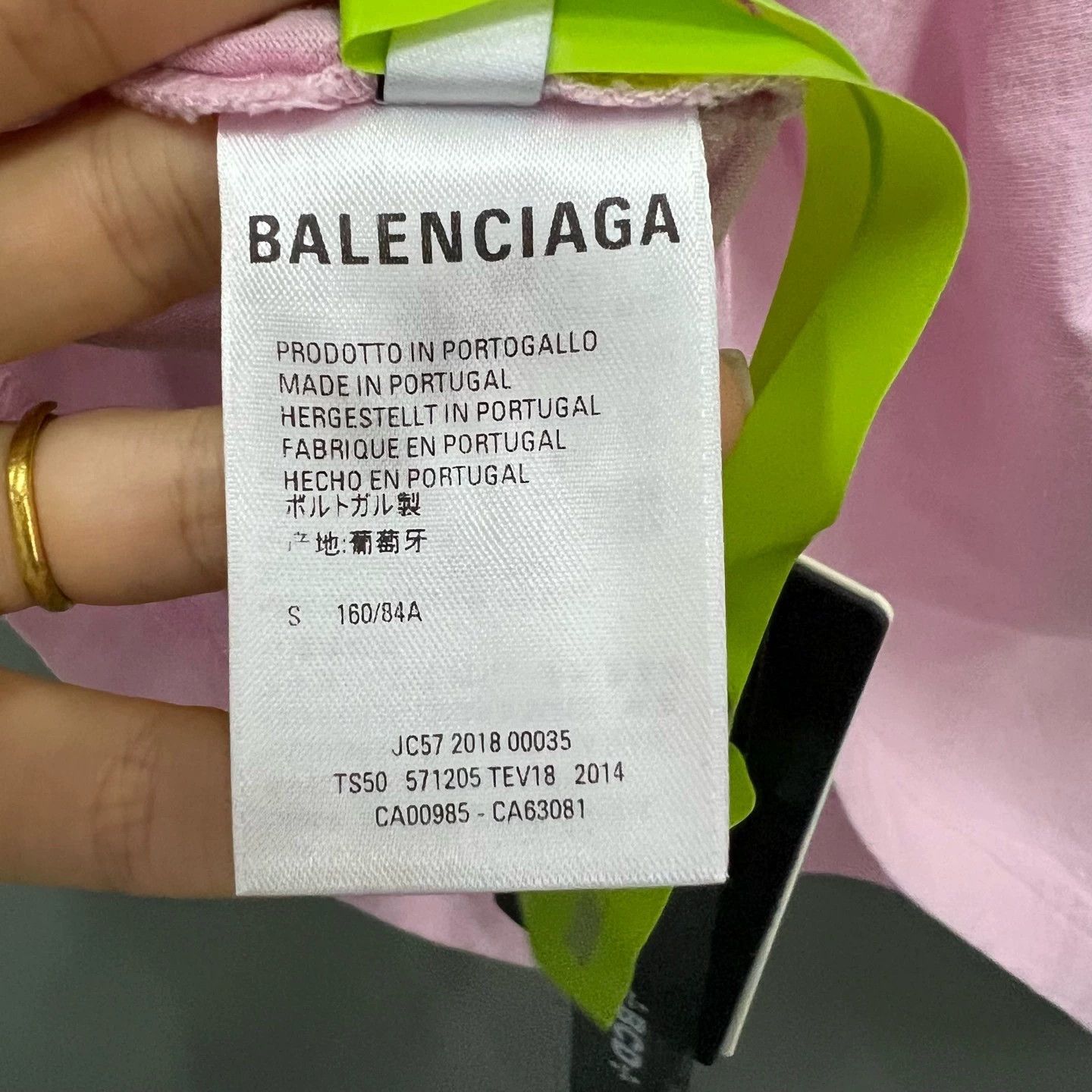 Balenciaga Balenciaga Pink Logo Short Sleeve Tee - dmc Size US S / EU 44-46 / 1 - 5 Thumbnail