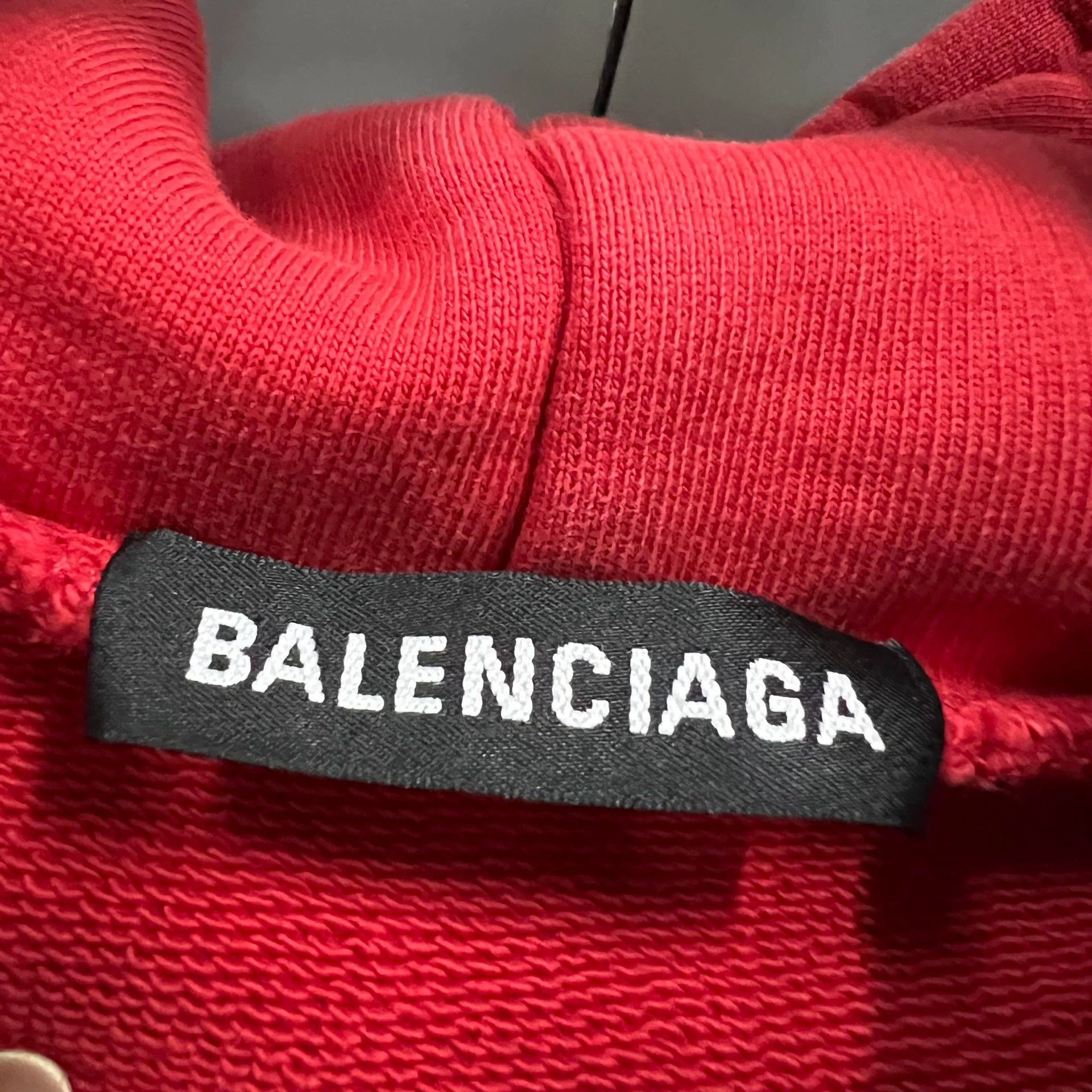 Balenciaga Balenciaga Red Back Logo Hoodie S - dmc Size US S / EU 44-46 / 1 - 5 Thumbnail