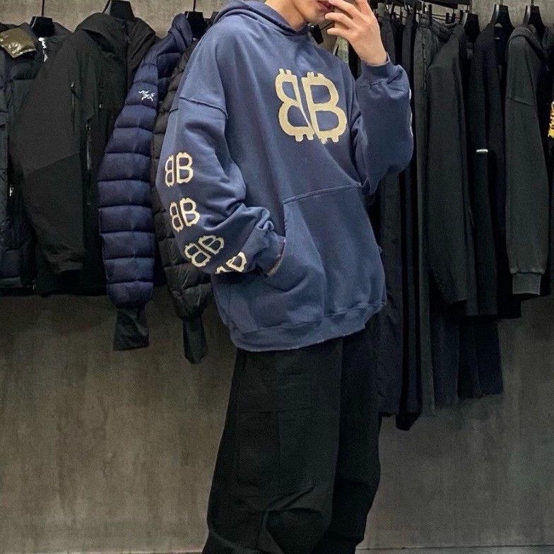 Balenciaga Balenciaga Double B Print Hoodie XS - dmc Size US XS / EU 42 / 0 - 5 Thumbnail
