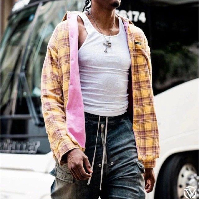 Balenciaga Balenciaga Yellow Plaid Shirt Jacket - dmc Size US XS / EU 42 / 0 - 7 Thumbnail