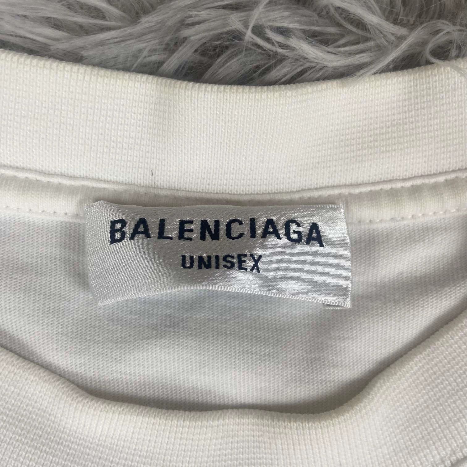 Balenciaga Balenciaga White Embroidered Logo T-Shirt - dmc Size US L / EU 52-54 / 3 - 5 Thumbnail