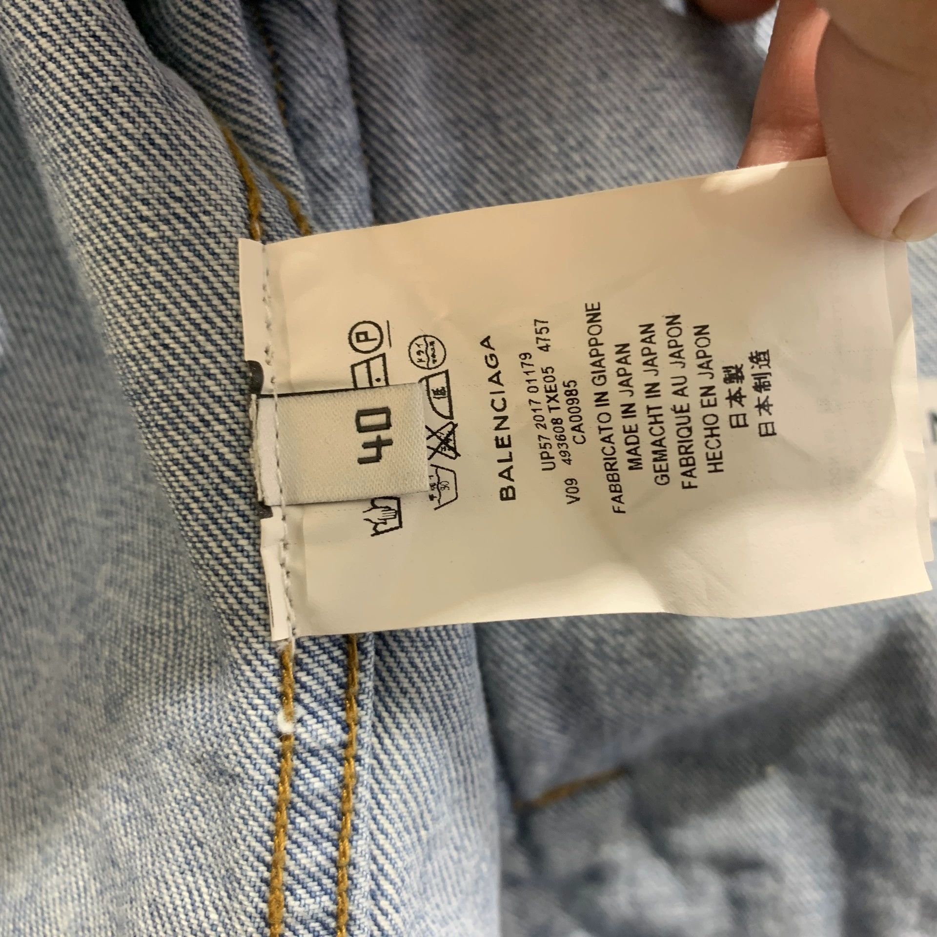 Balenciaga Balenciaga Blue Denim Jacket Size 40 - dmc Size US XL / EU 56 / 4 - 8 Thumbnail