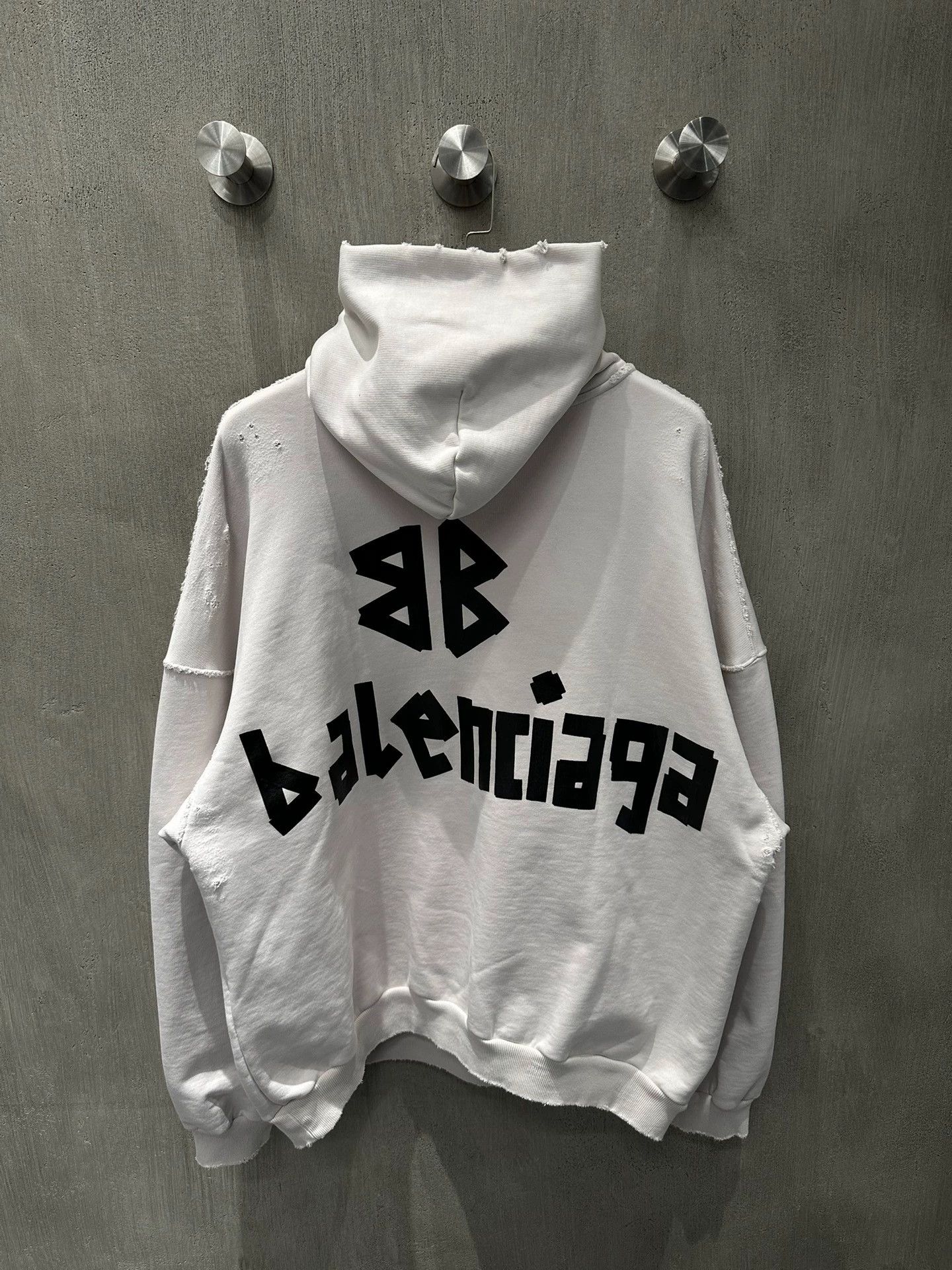Balenciaga Balenciaga Distressed Tape Hoodie - dmc Size US XXS / EU 40 - 2 Thumbnail