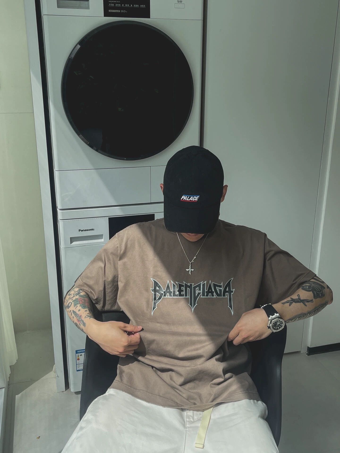 Balenciaga Balenciaga Brown Distressed Lightning Tee - dmc Size US L / EU 52-54 / 3 - 6 Thumbnail