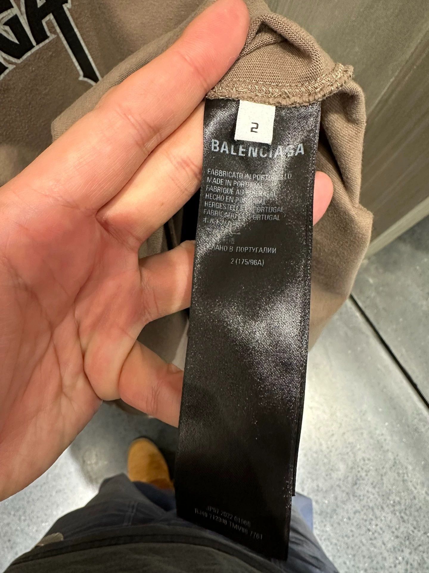 Balenciaga Balenciaga Brown Distressed Lightning Tee - dmc Size US L / EU 52-54 / 3 - 5 Thumbnail