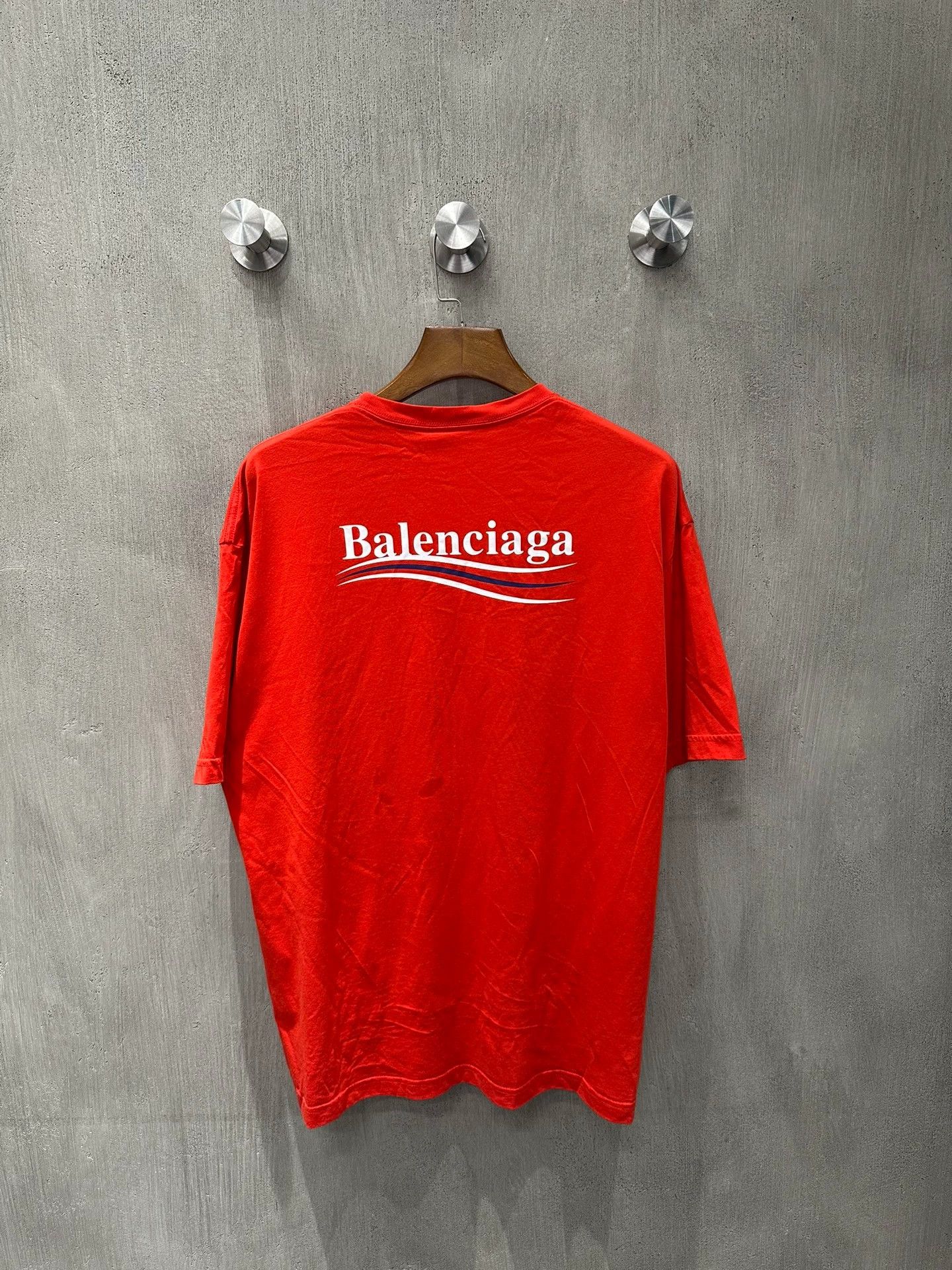 Balenciaga Balenciaga Coke Wave Embroidery Red T-shirt - dmc Size US S / EU 44-46 / 1 - 2 Thumbnail