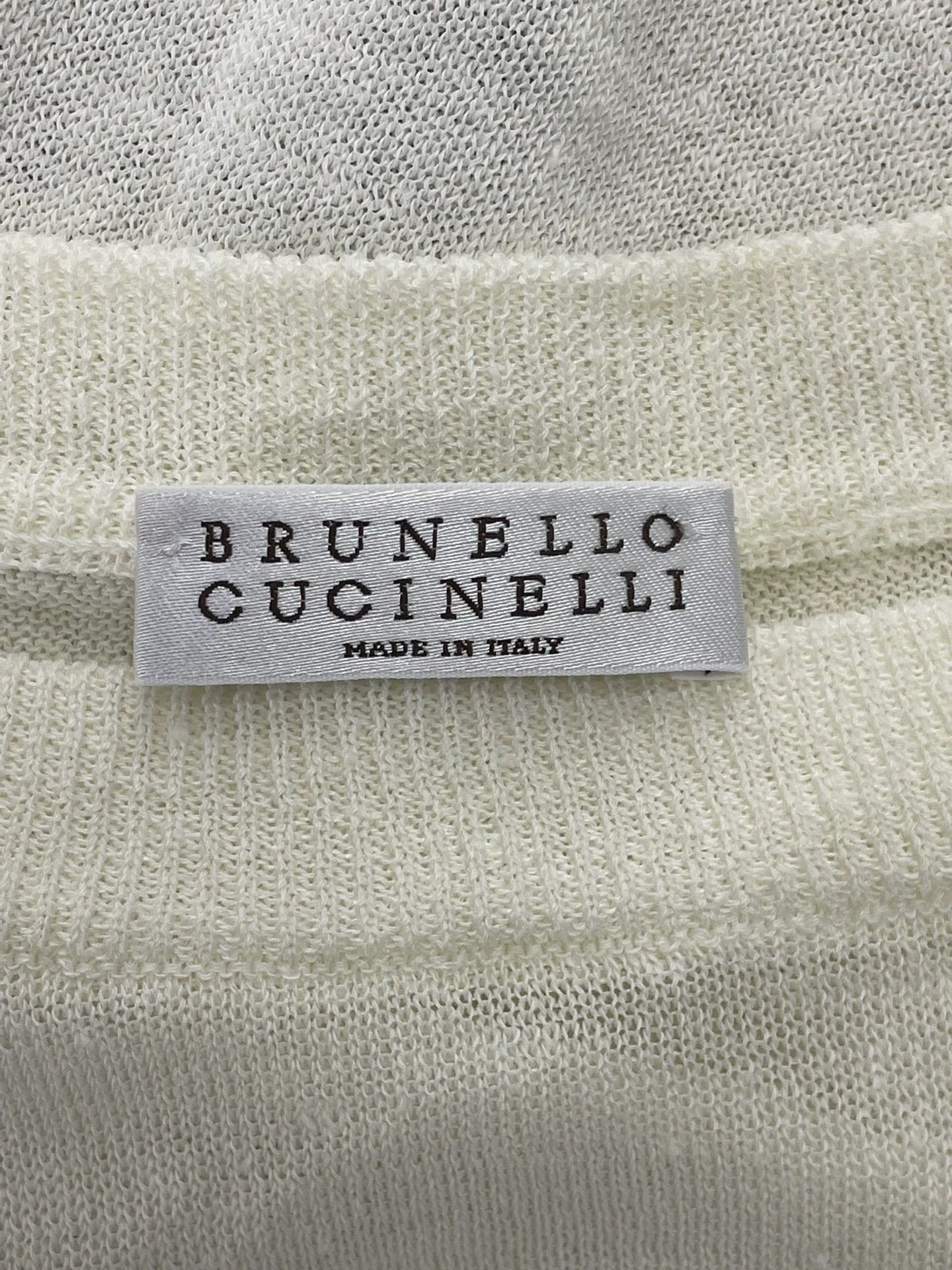 Brunello Cucinelli Brunello Cucinelli White Beaded Sweater - dmc Size US S / EU 44-46 / 1 - 4 Thumbnail