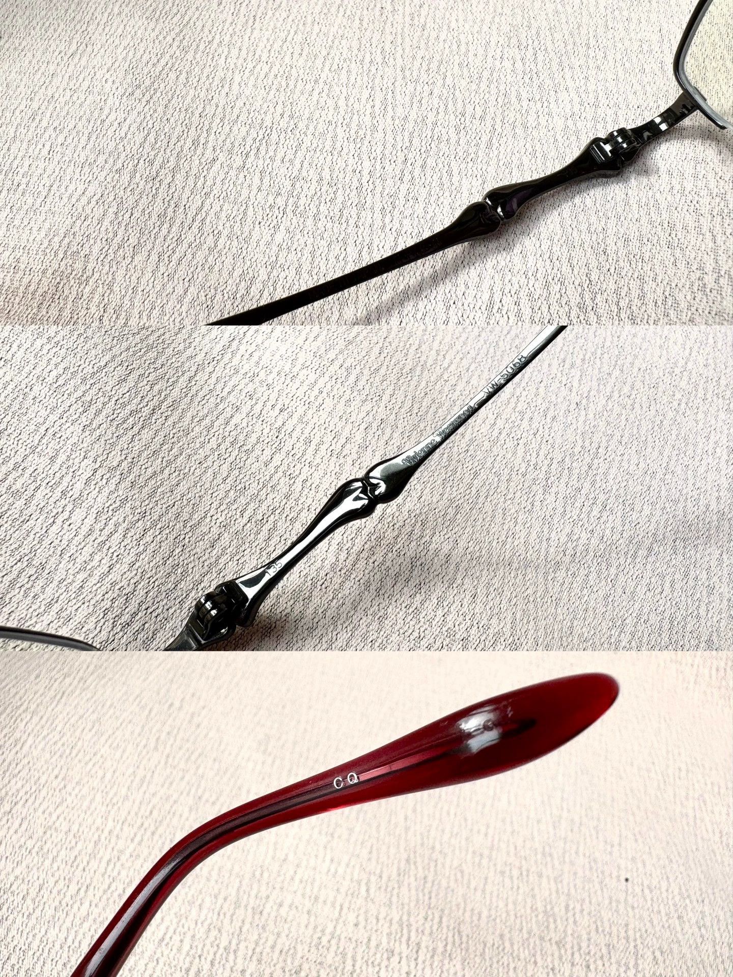 Vivienne Westwood Vivienne Westwood Red Black Saturn Glasses - dmc Size ONE SIZE - 3 Thumbnail