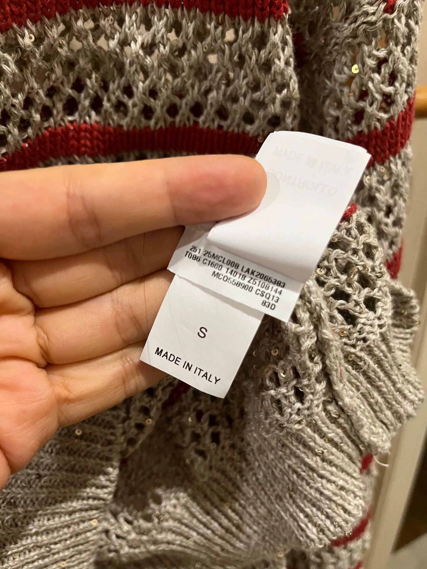 Brunello Cucinelli Brunello Cucinelli Linen Sequin Knit Top - dmc Size US S / EU 44-46 / 1 - 5 Thumbnail