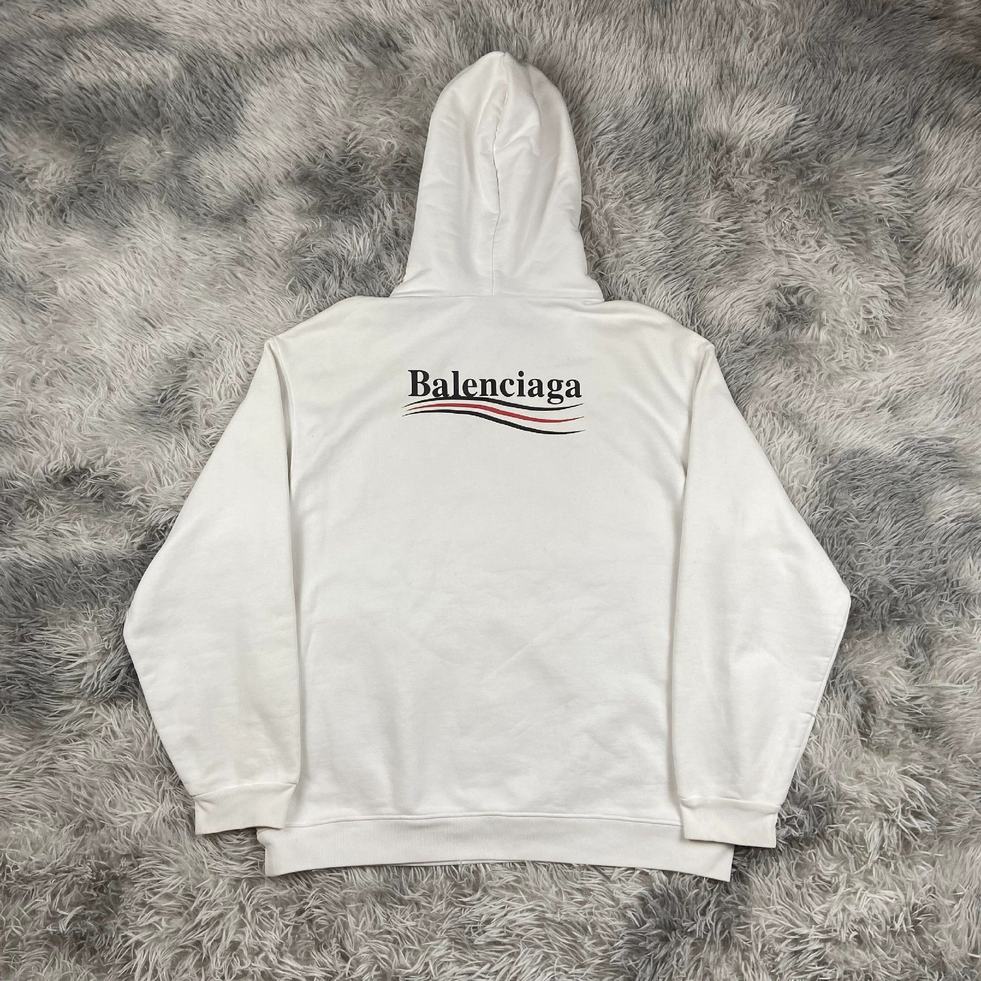 Balenciaga Balenciaga White Wave Coke Logo Hoodie - dmc Size US M / EU 48-50 / 2 - 2 Thumbnail