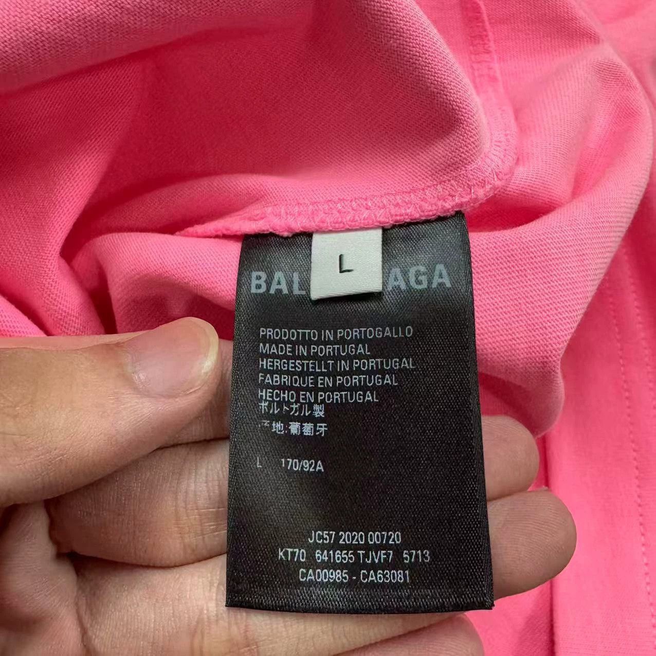 Balenciaga Balenciaga Pink Cola Short Sleeve Tee - dmc Size US L / EU 52-54 / 3 - 6 Thumbnail