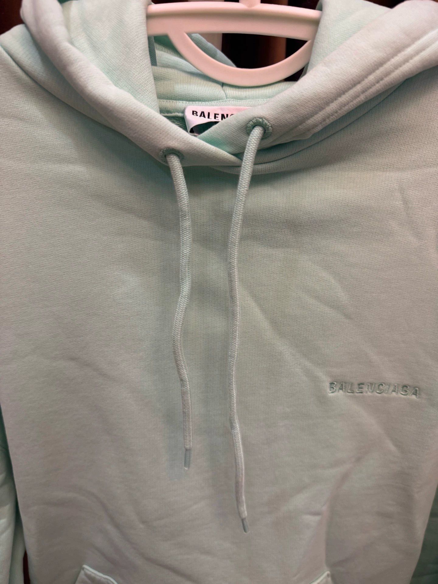 Balenciaga Balenciaga Embroidered Mint Green Hoodie - dmc Size US XS / EU 42 / 0 - 4 Thumbnail
