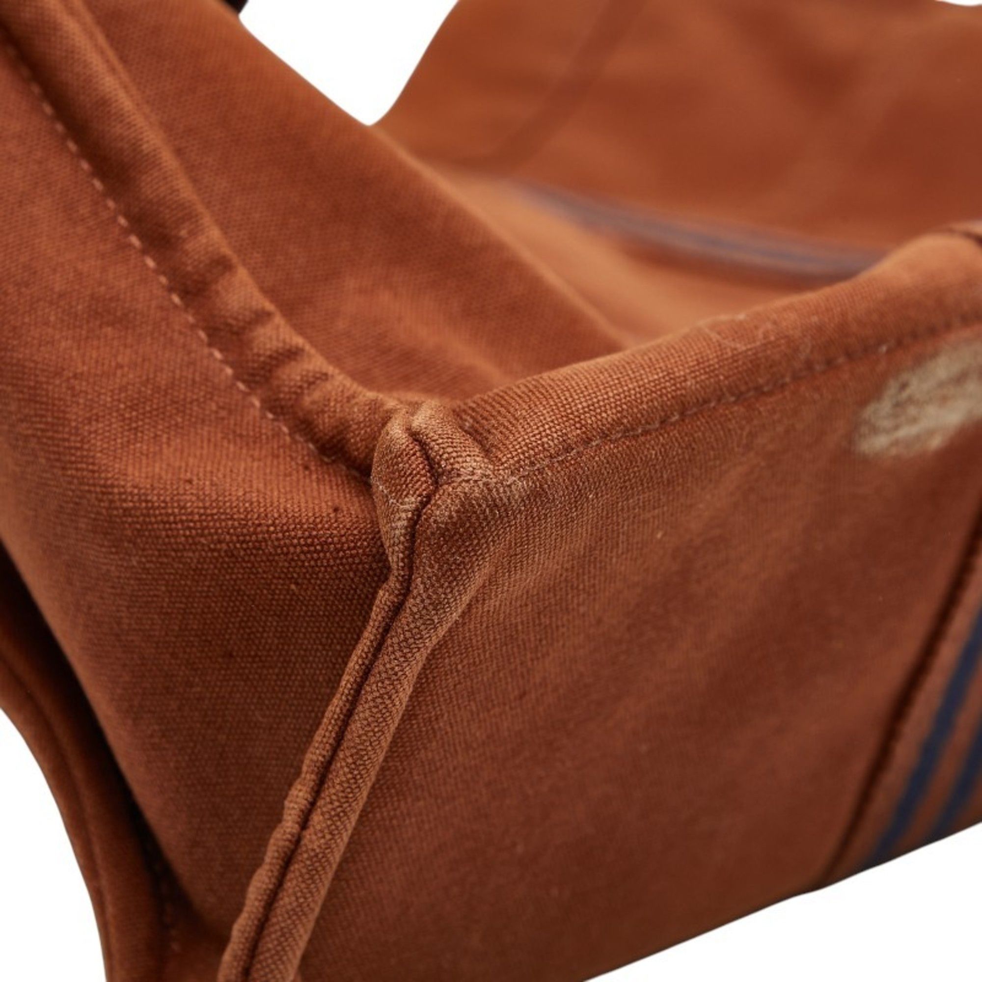 Hermes Hermès Foule Tote MM Bag Brown Navy Canvas Women's HERMES Size ONE SIZE - 5 Thumbnail