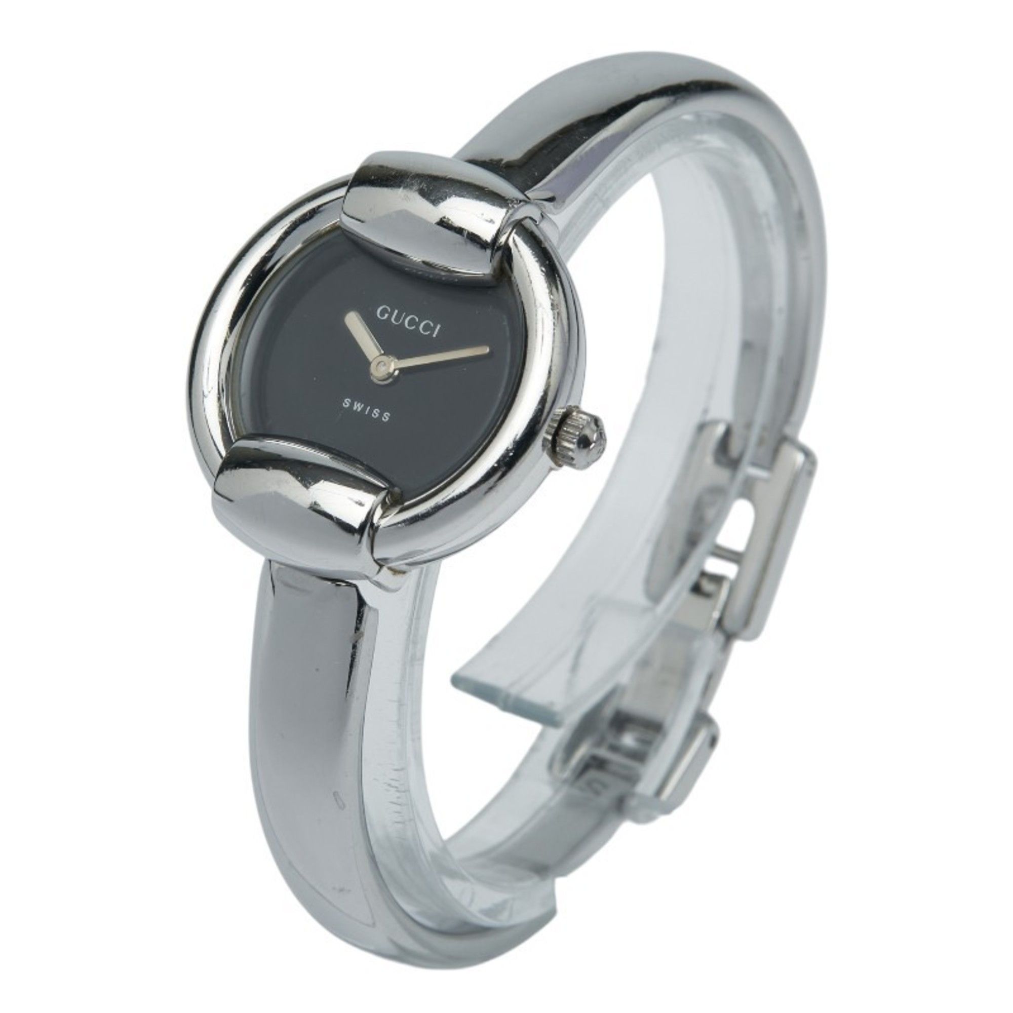 Gucci Gucci Bangle Watch, 1400L Quartz Movement, Black Dial, Stainless Steel, Women's, GUCCI Size ONE SIZE - 2 Thumbnail