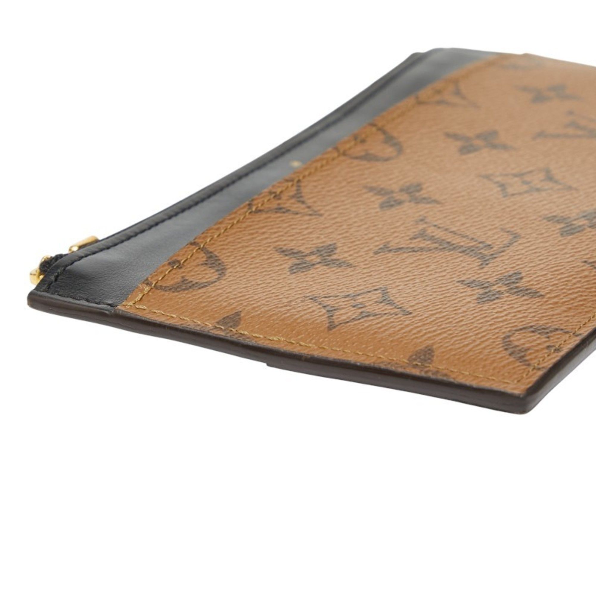 Louis Vuitton Louis Vuitton Monogram Reverse Slim Purse Long Wallet M80390 Brown and Black Leather Women's LOUIS VUITTON Size ONE SIZE - 5 Thumbnail