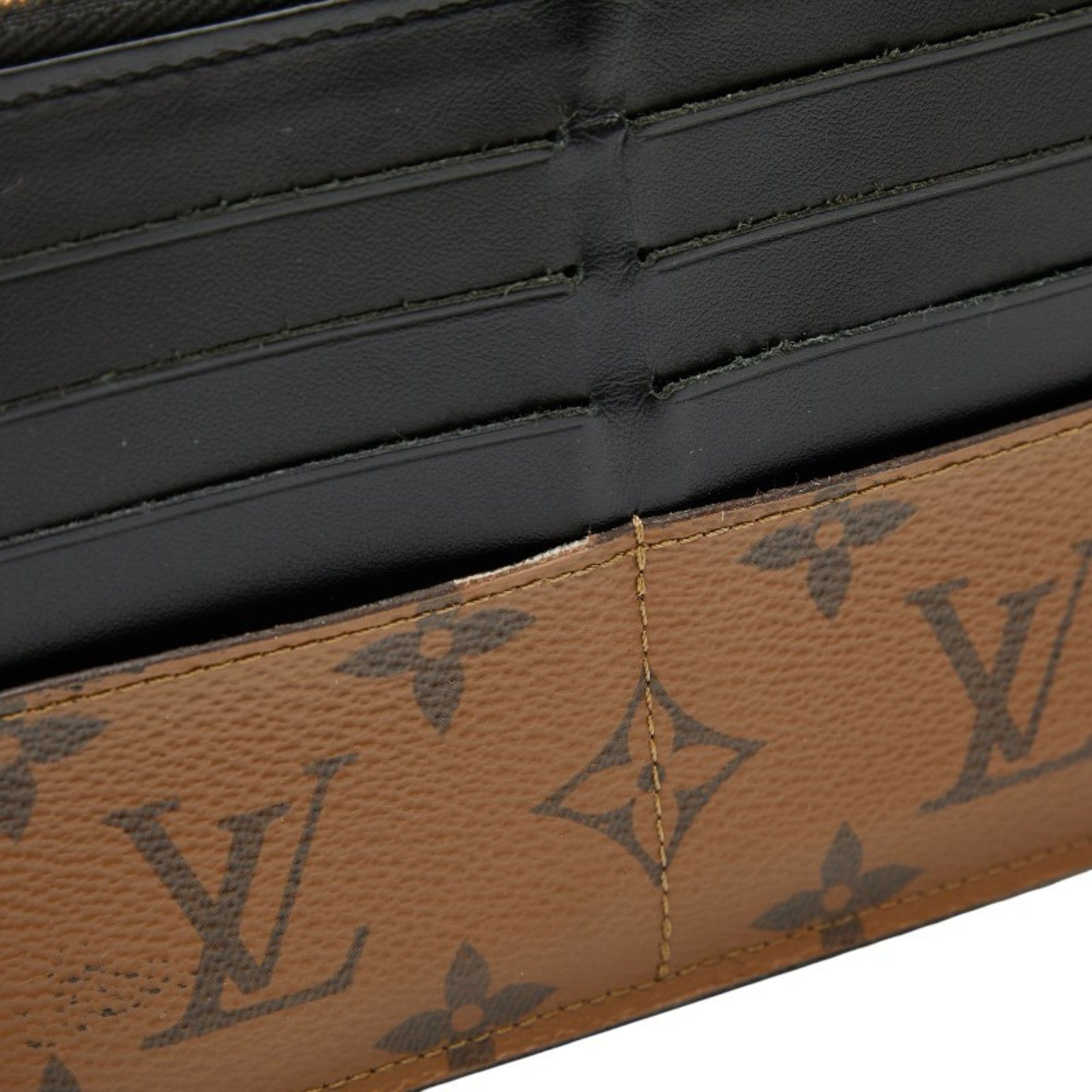 Louis Vuitton Louis Vuitton Monogram Reverse Slim Purse Long Wallet M80390 Brown and Black Leather Women's LOUIS VUITTON Size ONE SIZE - 6 Thumbnail