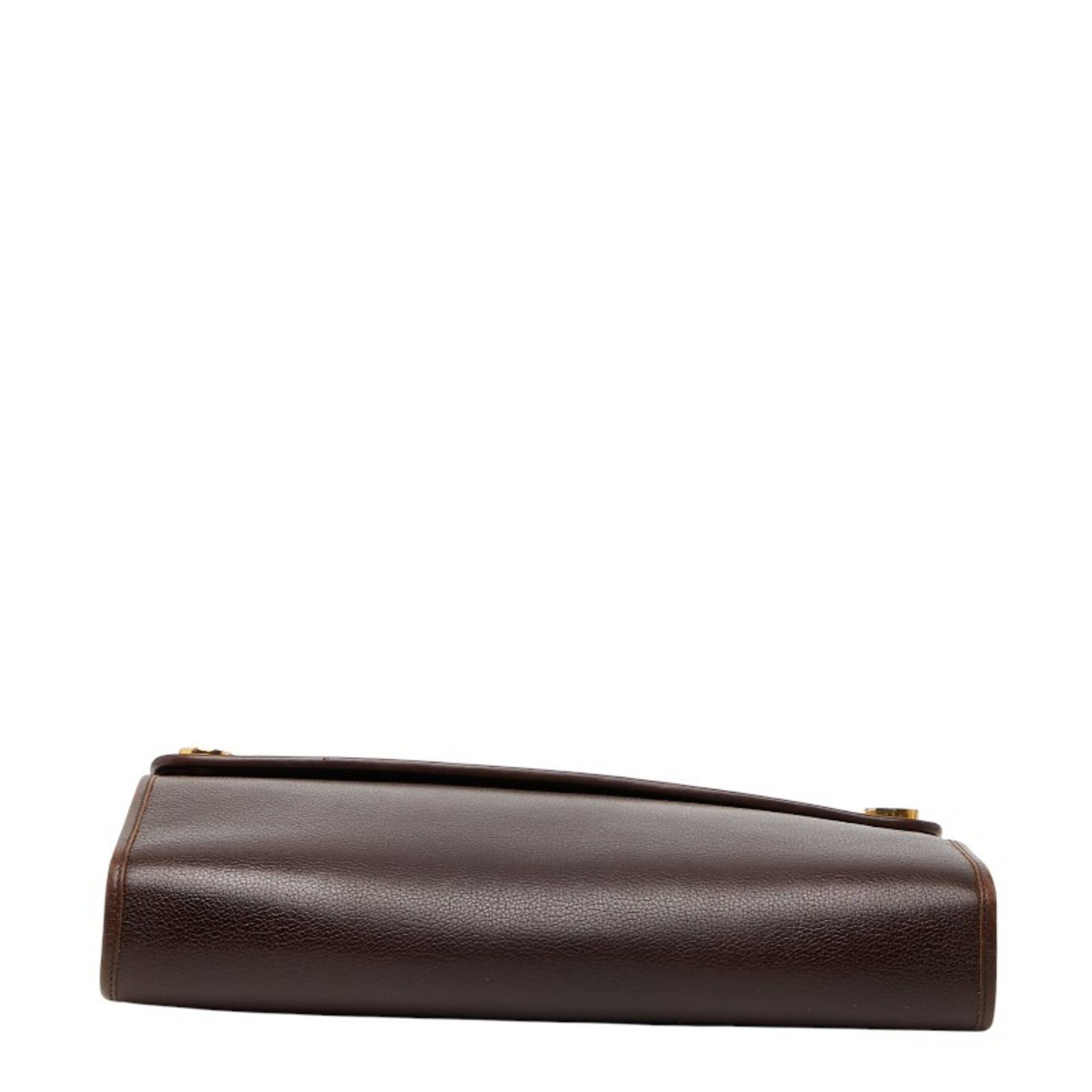 Dior Christian Dior Dior CD logo one-shoulder bag in brown leather for women. Size ONE SIZE - 3 Thumbnail