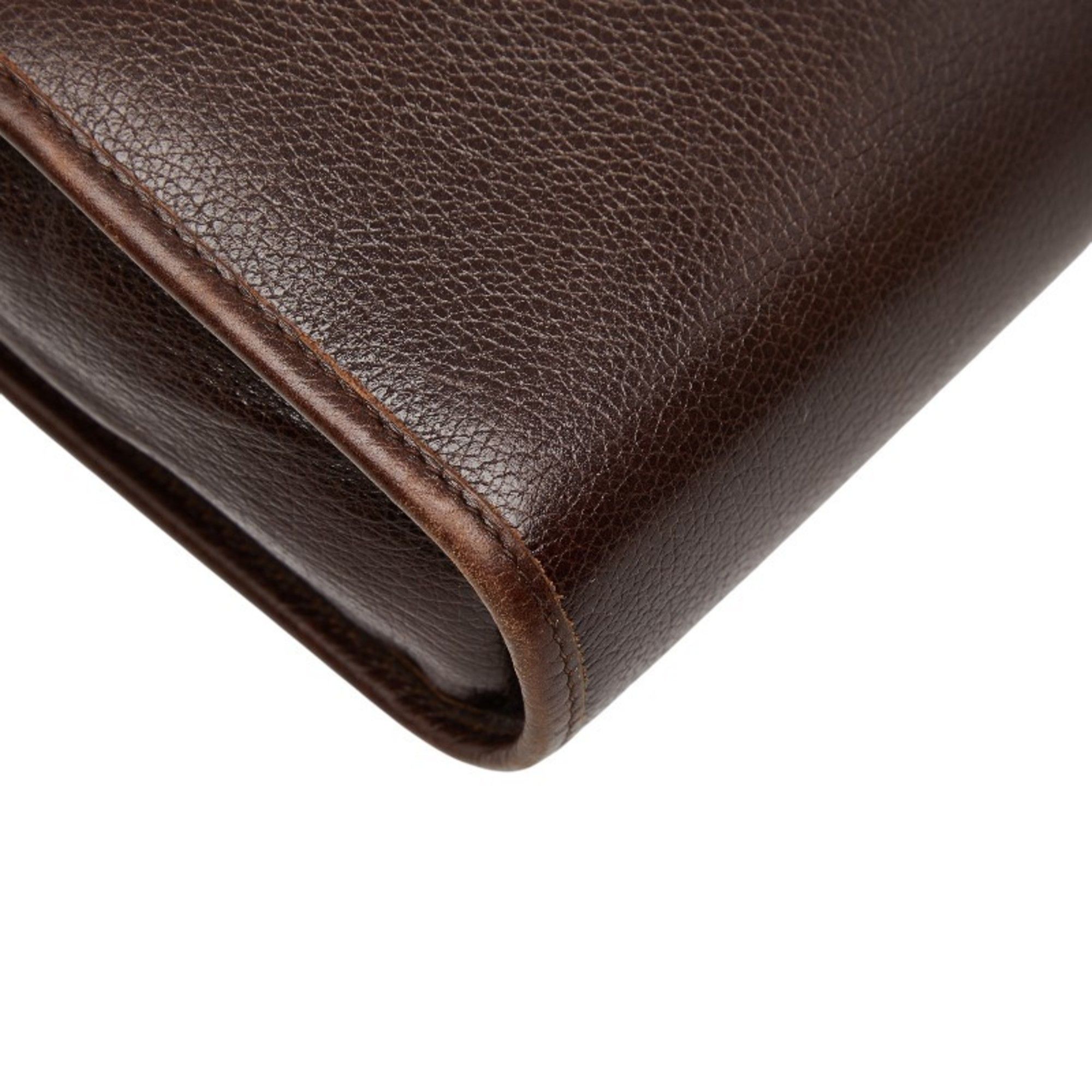 Dior Christian Dior Dior CD logo one-shoulder bag in brown leather for women. Size ONE SIZE - 5 Thumbnail