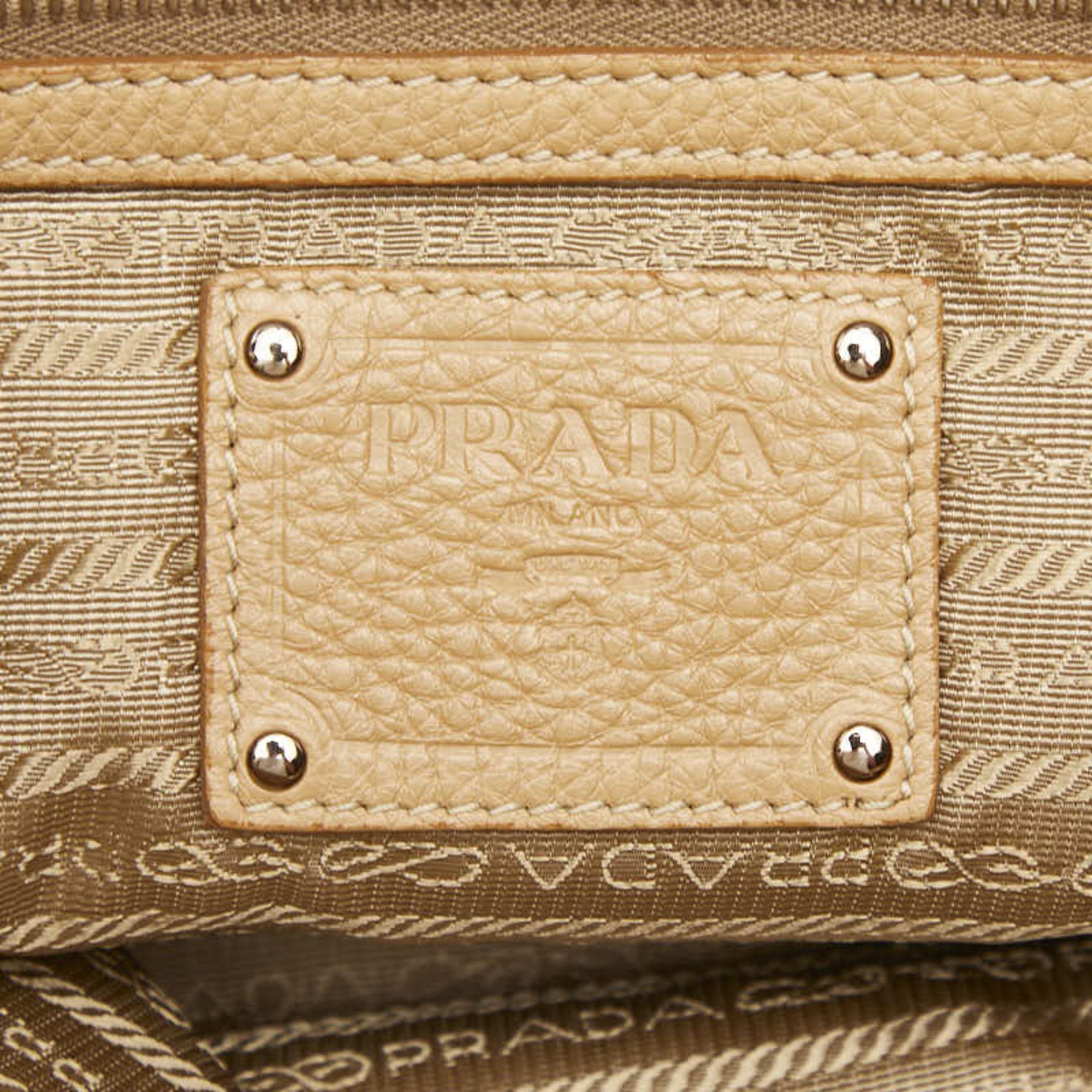 Prada Prada Handbag BN1713 Beige Leather Women's PRADA Size ONE SIZE - 10 Thumbnail