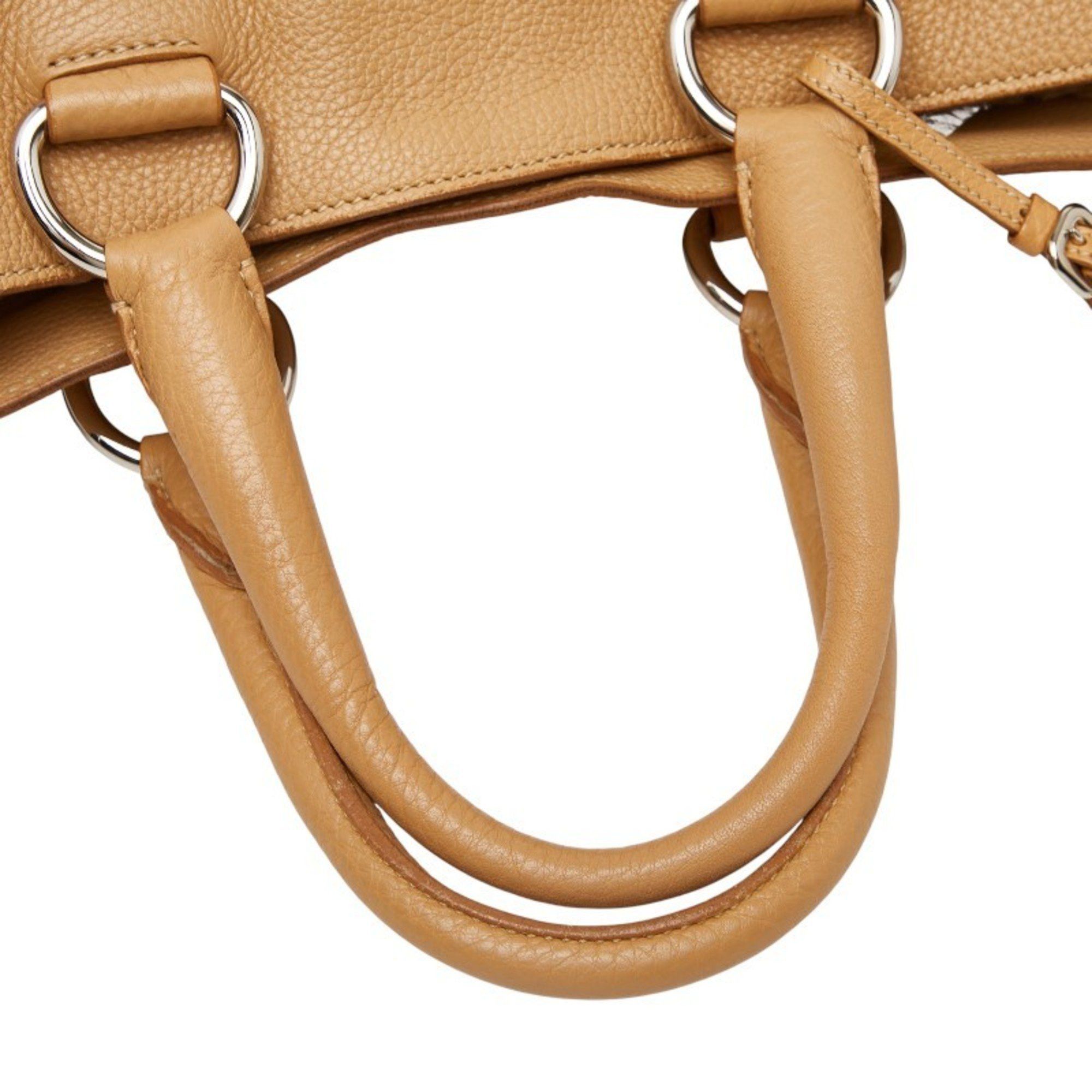 Prada Prada Handbag BN1713 Beige Leather Women's PRADA Size ONE SIZE - 8 Thumbnail