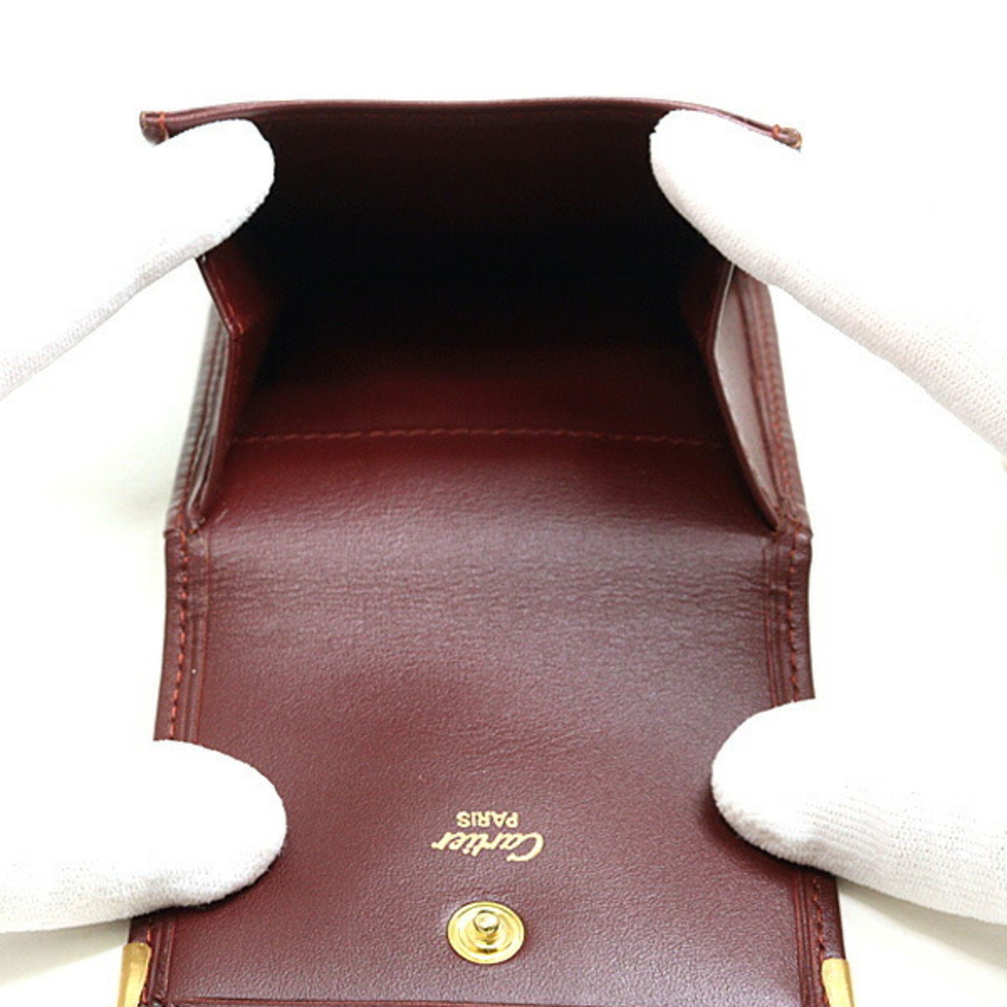 Cartier Cartier Must Line Coin Case, Leather, Bordeaux Size ONE SIZE - 4 Thumbnail