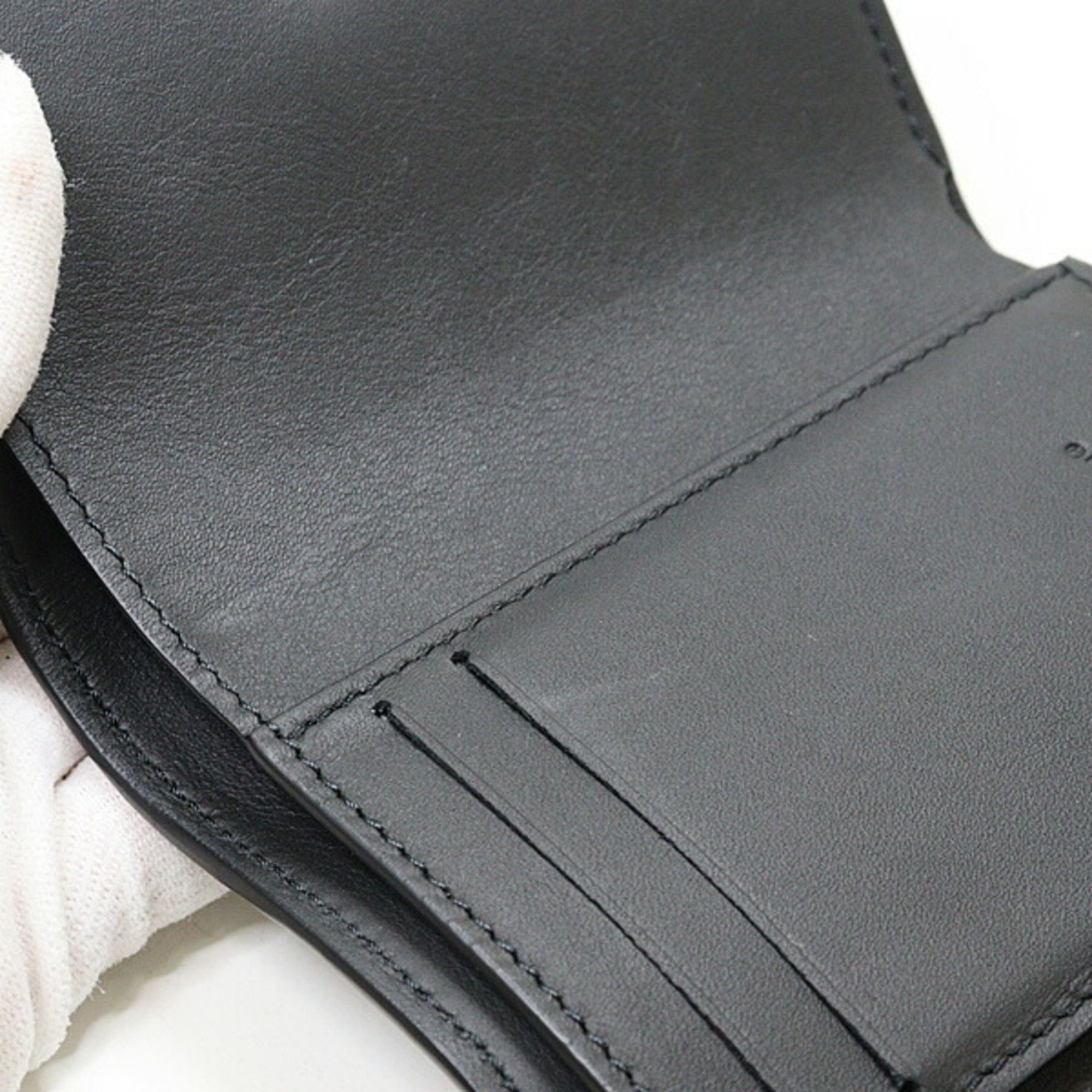 Louis Vuitton Louis Vuitton Victor Wallet Monogram Shadow Leather Black M12635 Tri-fold Compact Size ONE SIZE - 4 Thumbnail