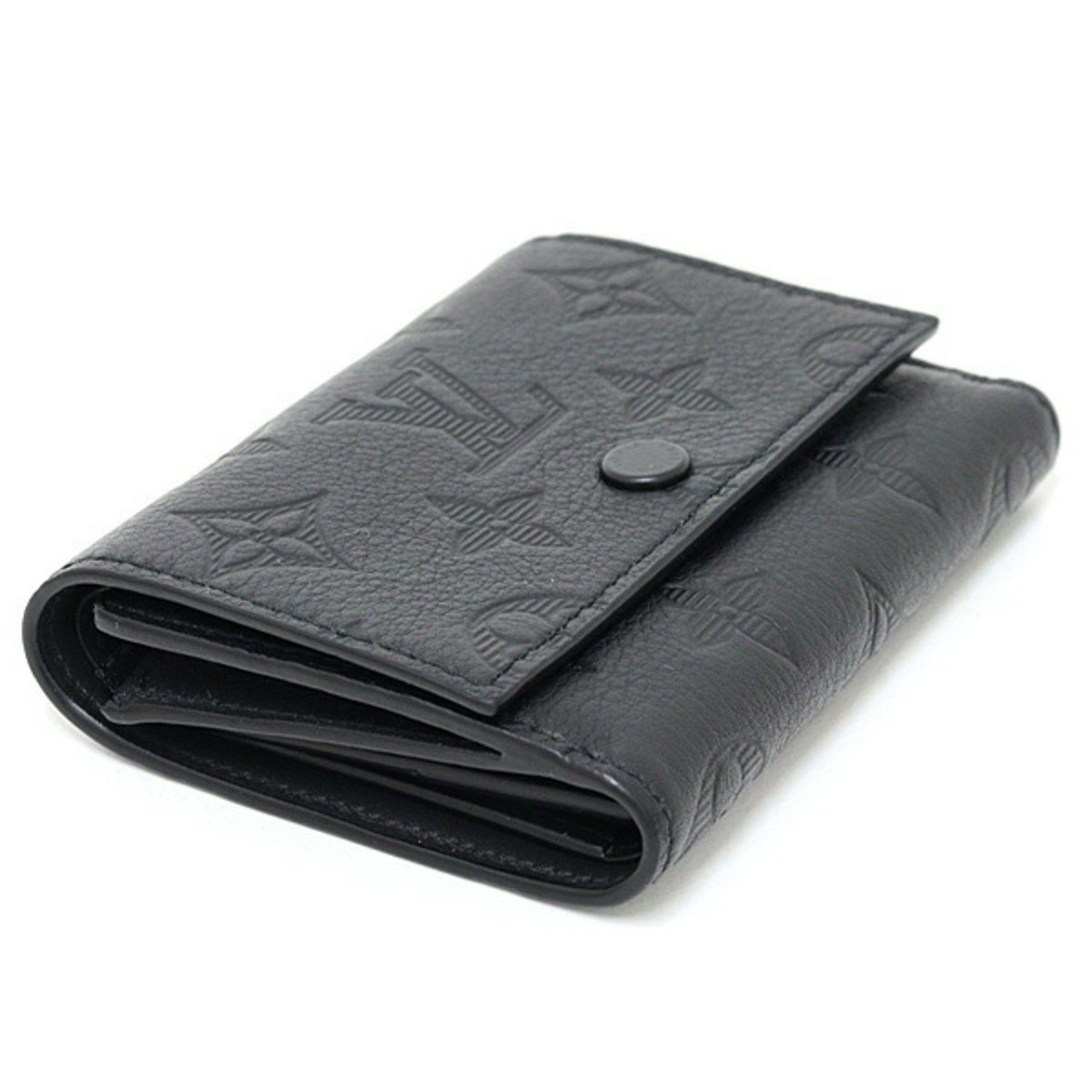 Louis Vuitton Louis Vuitton Victor Wallet Monogram Shadow Leather Black M12635 Tri-fold Compact Size ONE SIZE - 5 Thumbnail