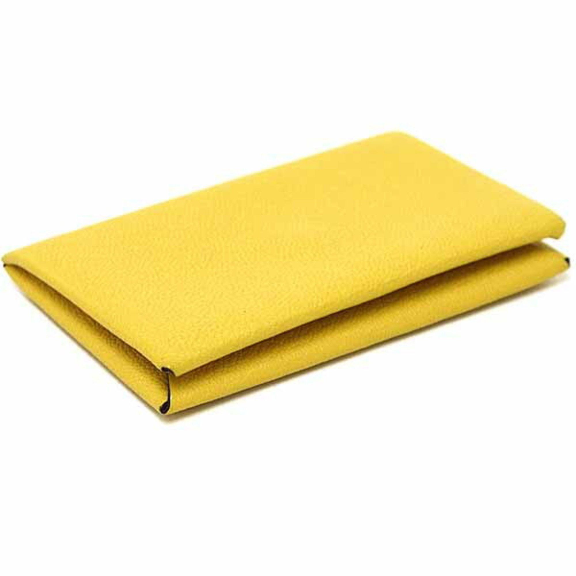 Hermes Hermes Hermès Calvi Verso Card Case/Business Holder, Chevre Mysore, B Stamp, 2023, Yellow/Blue Size ONE SIZE - 5 Thumbnail