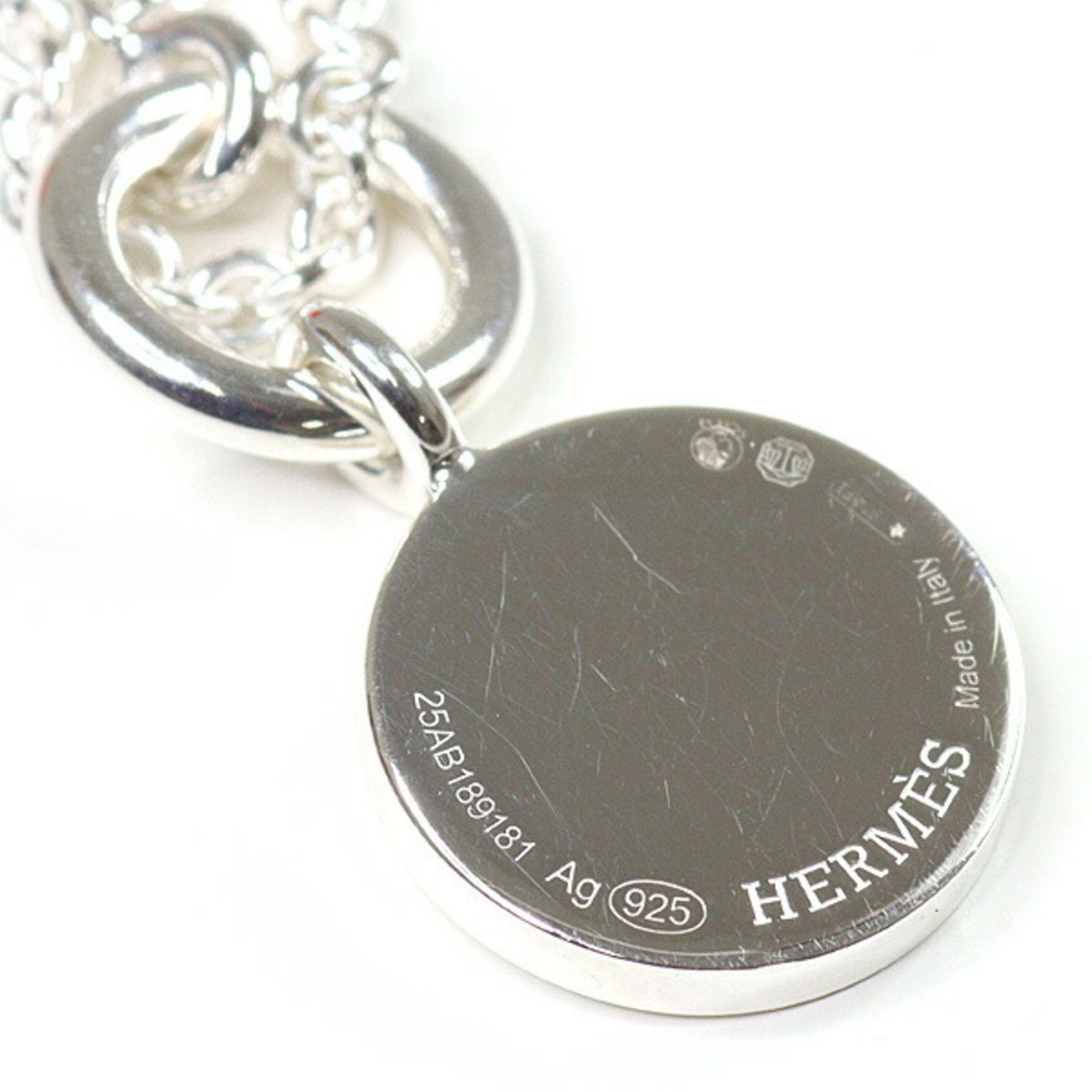 Hermes Hermes Pendant Exlibris Emulette Silver 42.5cm Serie Cru de Cell Necklace Size ONE SIZE - 3 Thumbnail