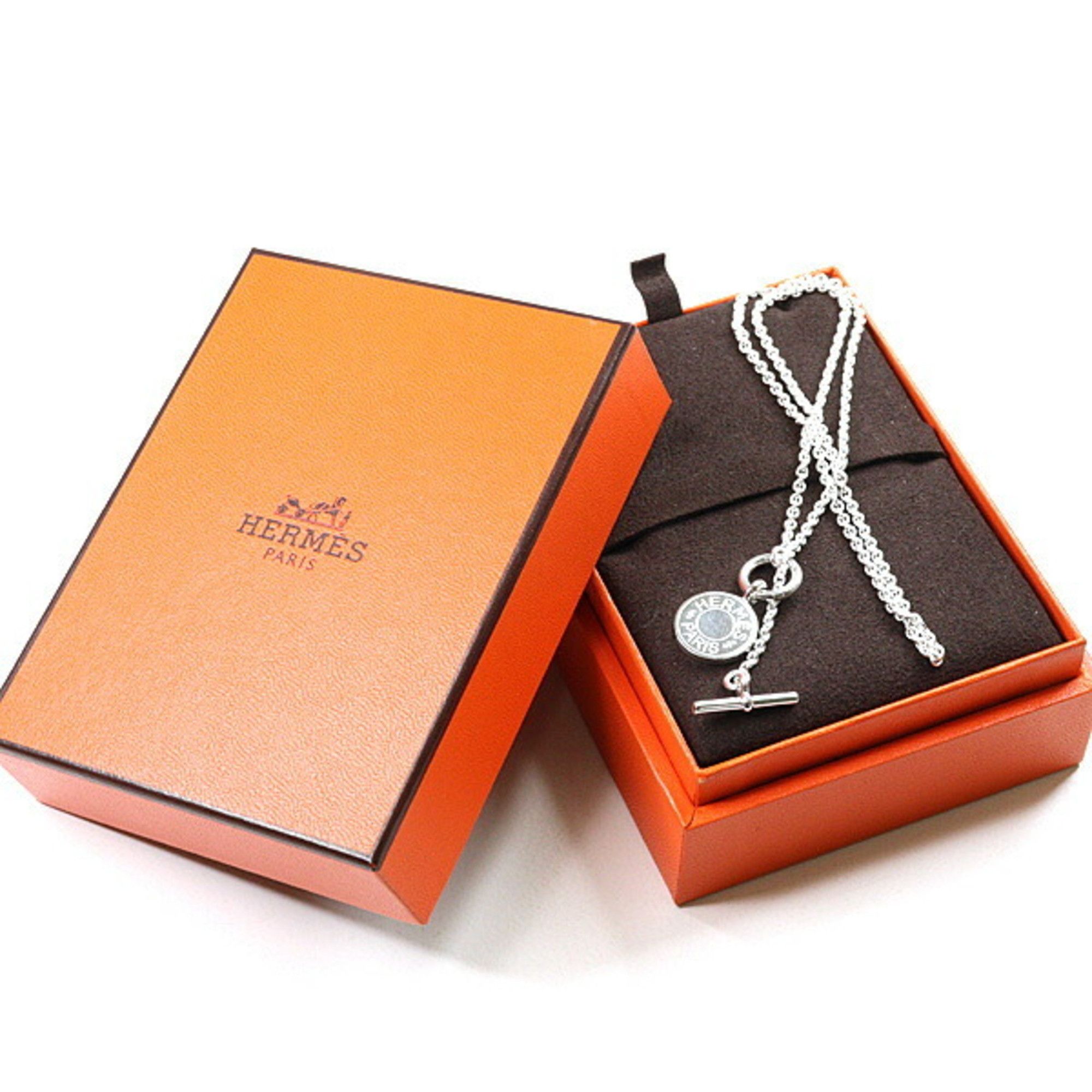 Hermes Hermes Pendant Exlibris Emulette Silver 42.5cm Serie Cru de Cell Necklace Size ONE SIZE - 6 Thumbnail