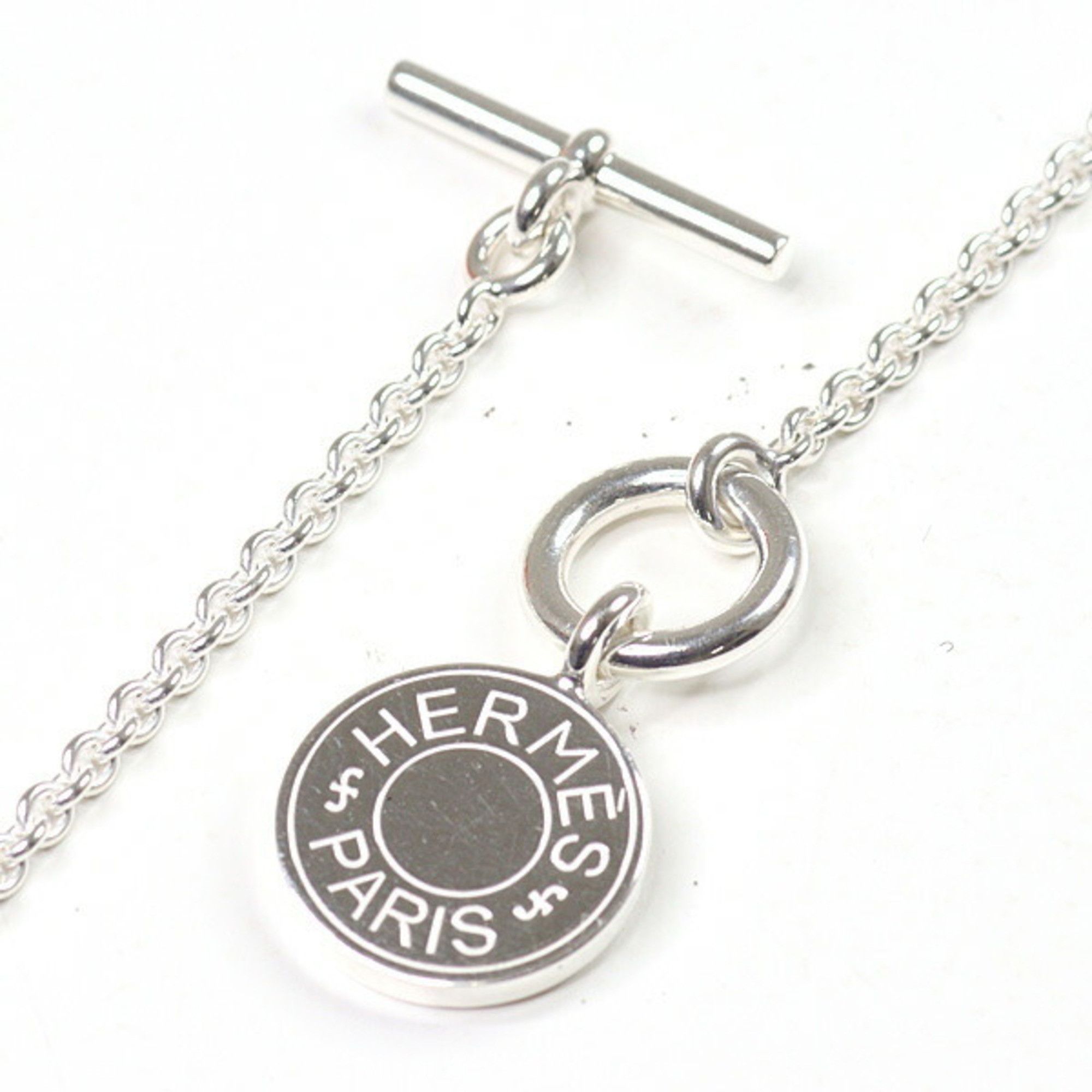 Hermes Hermes Pendant Exlibris Emulette Silver 42.5cm Serie Cru de Cell Necklace Size ONE SIZE - 5 Thumbnail
