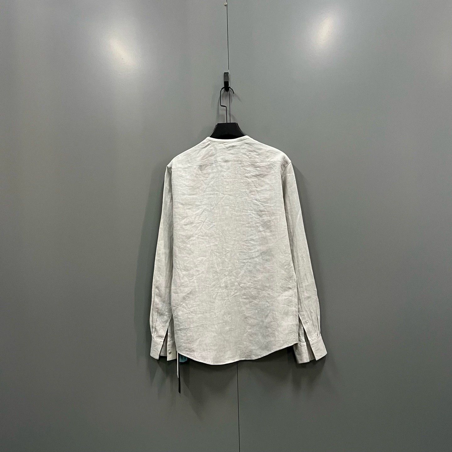 Hermes HERMES Solid Round Neck Cotton Linen Shirt - dmc Size US M / EU 48-50 / 2 - 3 Thumbnail