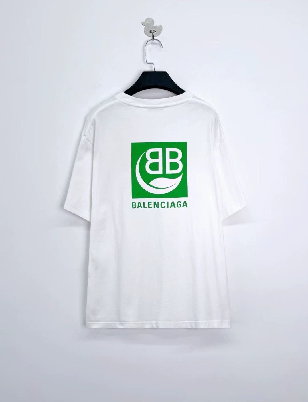 Balenciaga Balenciaga White Double B Logo T-Shirt - dmc Size US M / EU 48-50 / 2 - 2 Thumbnail