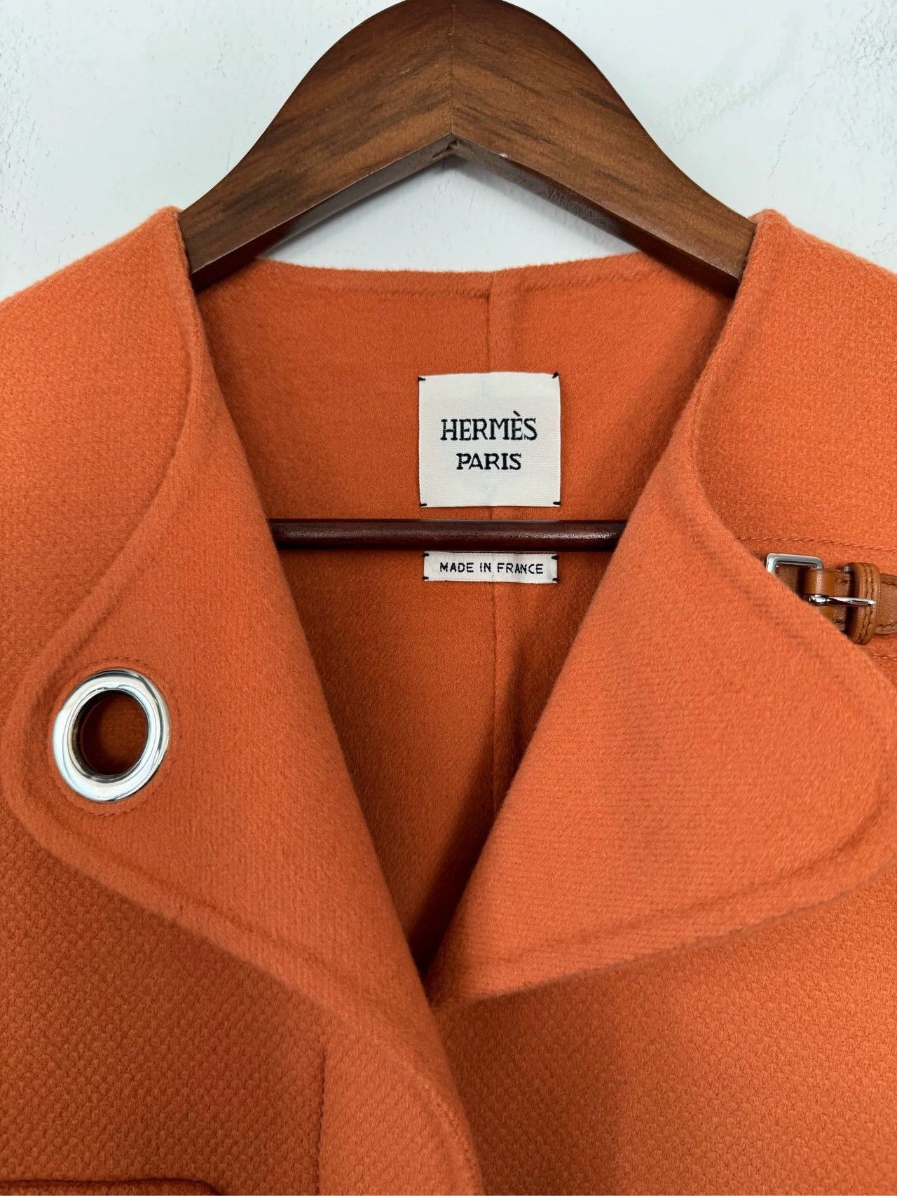 Hermès Orange Cashmere Short Coat - dmc