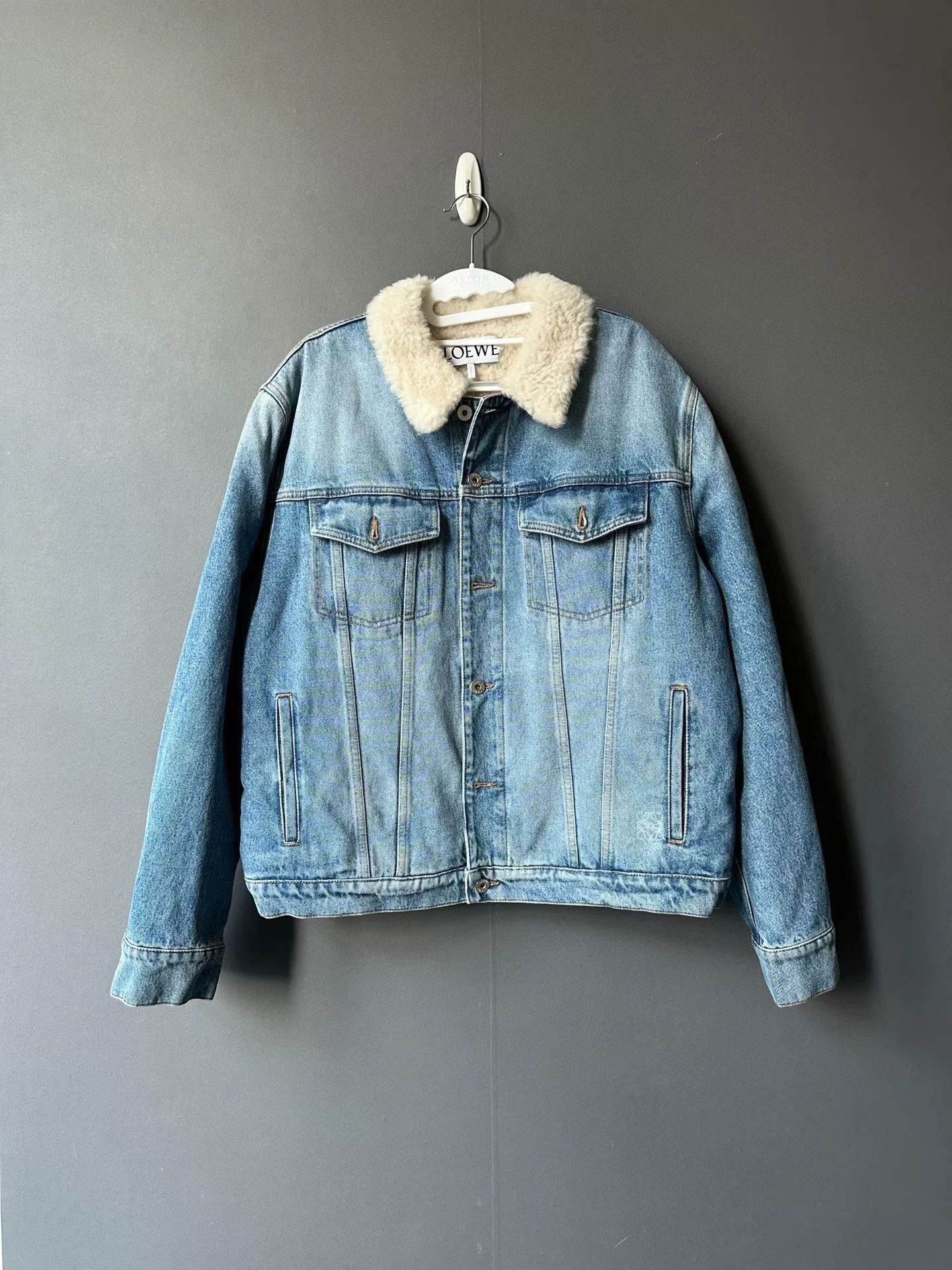 Loewe Loewe Shearling Denim Jacket - dmc Size US XL / EU 56 / 4 - 2 Thumbnail