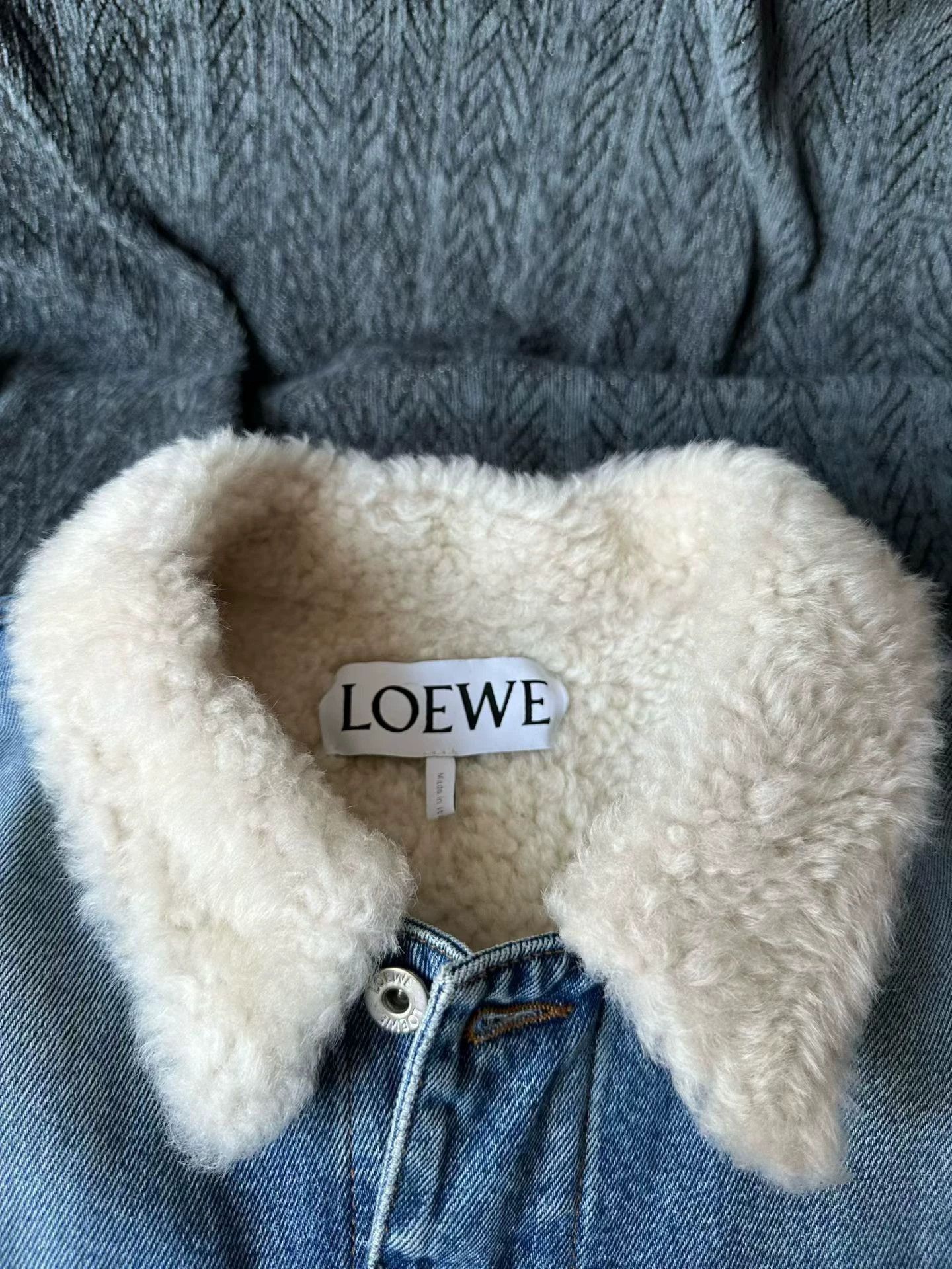 Loewe Loewe Shearling Denim Jacket - dmc Size US XL / EU 56 / 4 - 4 Thumbnail