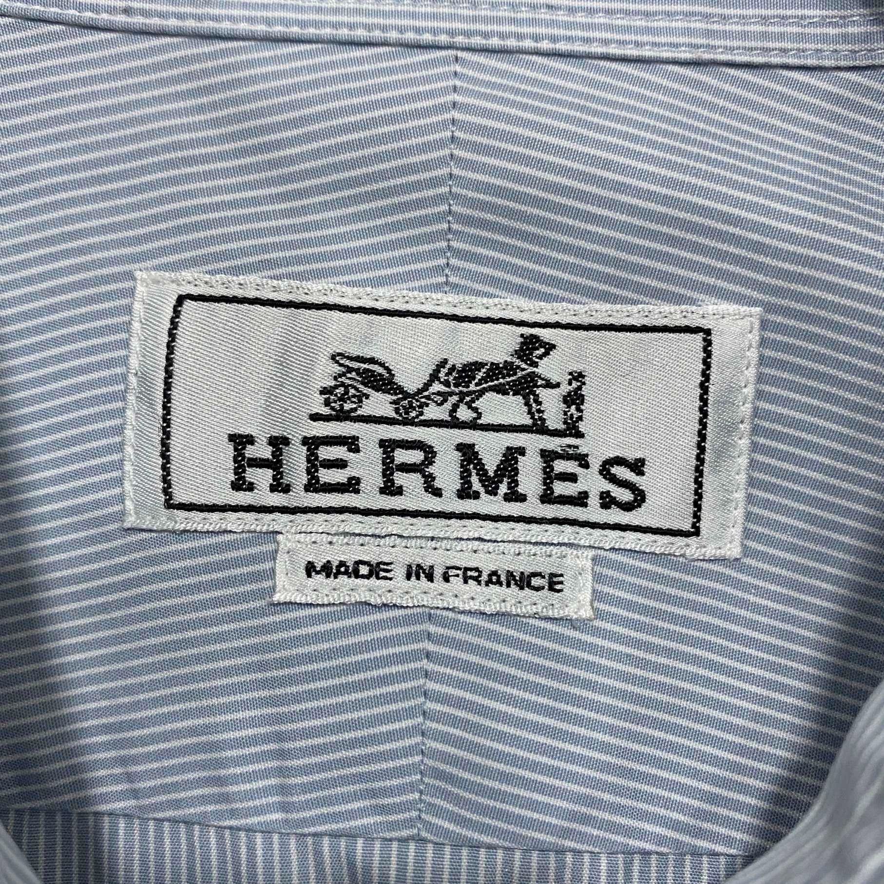 Hermes HERMES Striped Button Up Shirt - dmc Size US M / EU 48-50 / 2 - 4 Thumbnail