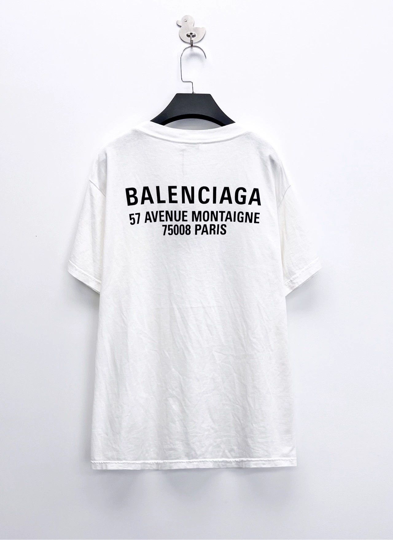 Balenciaga Balenciaga White New Logo Short Sleeve Tee - dmc Size US L / EU 52-54 / 3 - 2 Thumbnail
