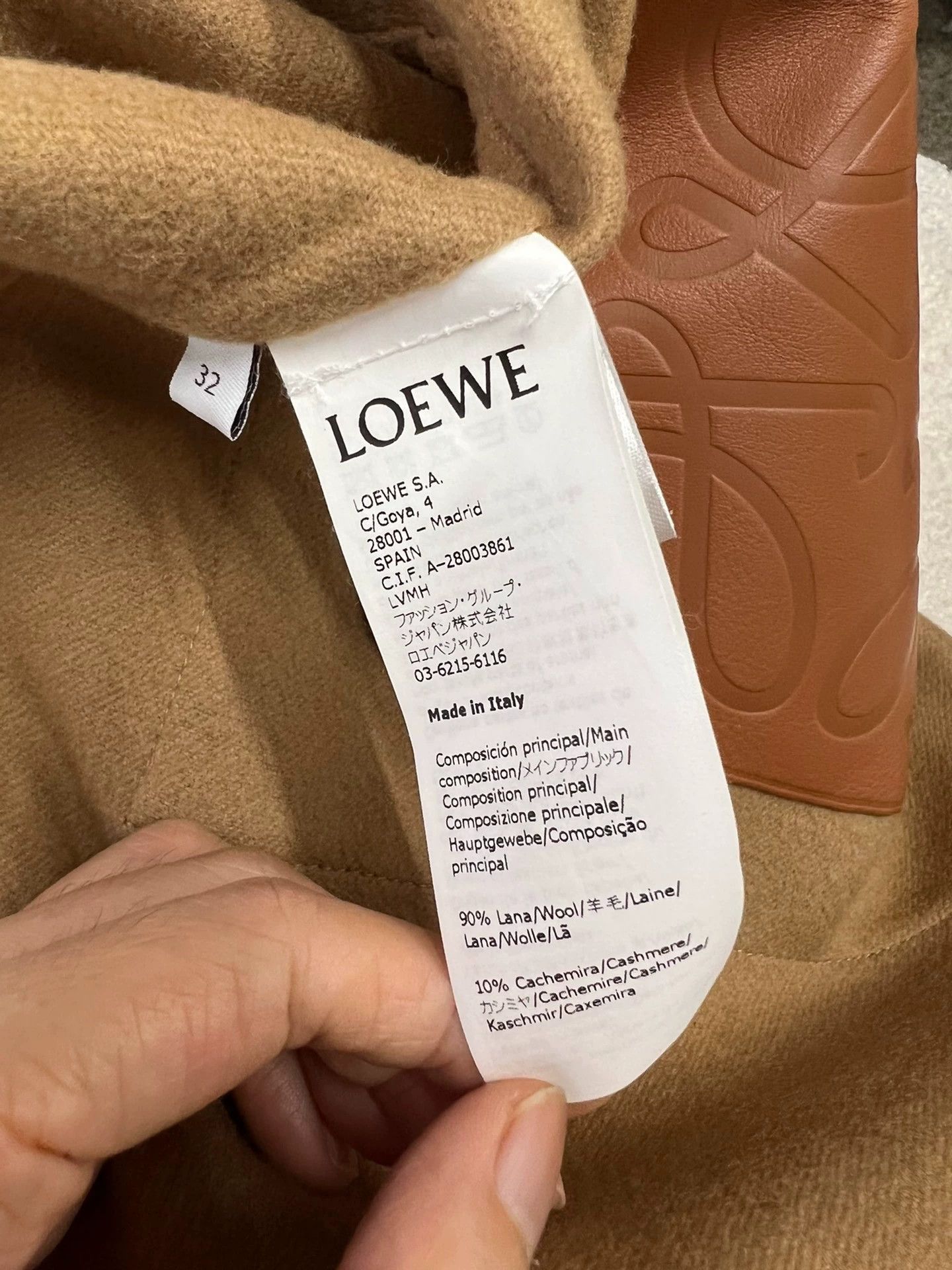Loewe Loewe Camel Hooded Wool Coat - dmc Size US XS / EU 42 / 0 - 4 Thumbnail