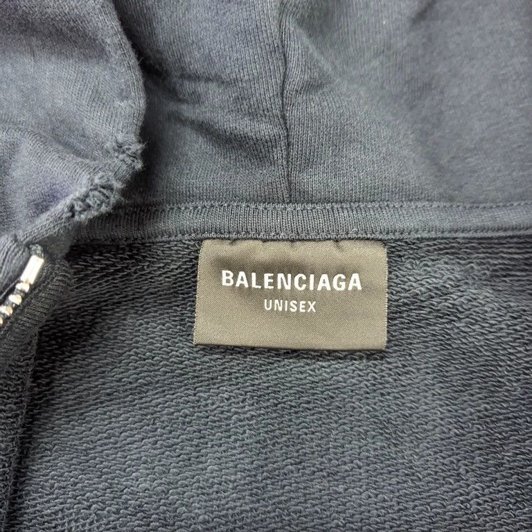 Balenciaga Balenciaga Blue Zip Hoodie Sweatshirt - dmc Size US XXS / EU 40 - 2 Thumbnail